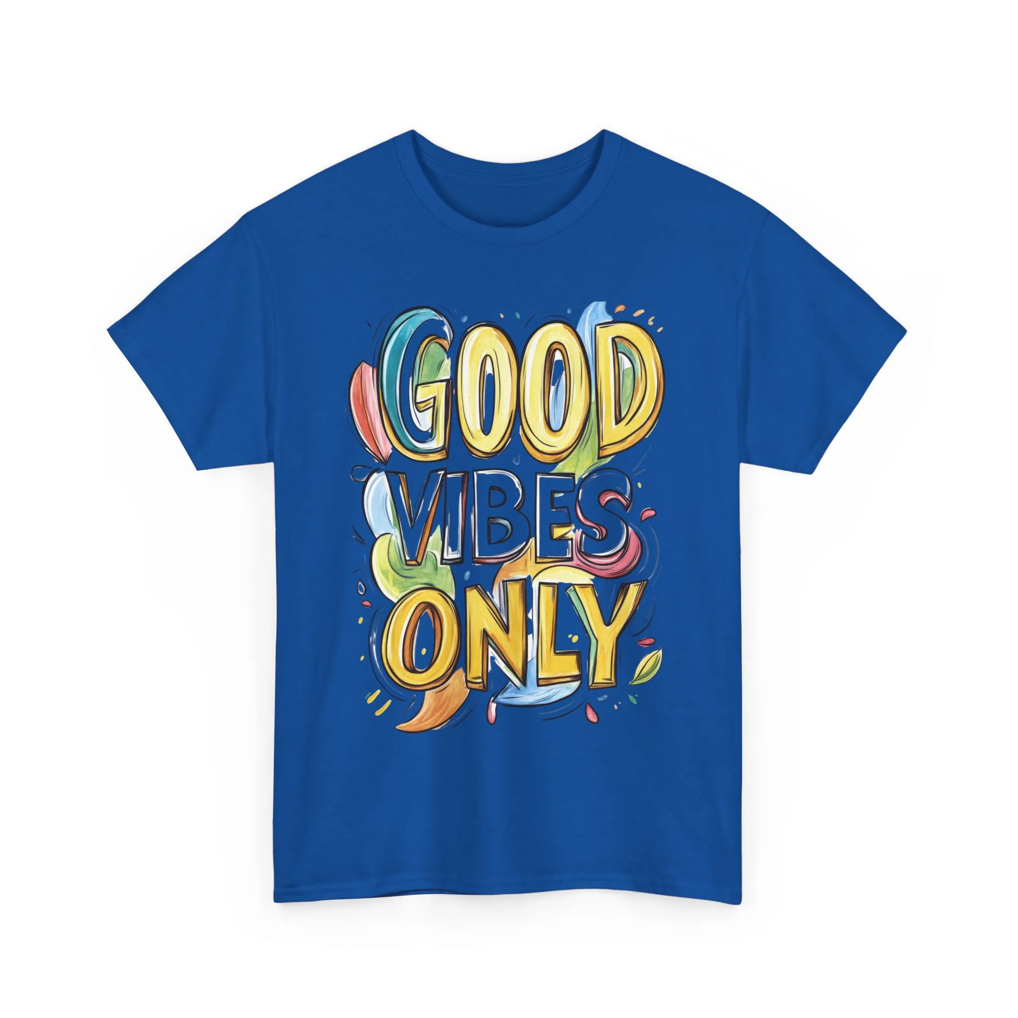 Good Vibes Only Women's Heavy Cotton Tee, Positive Energy Shirt, Graphic T-Shirt, Women's Casual Wear, Gift for Friends, Summer Outfit - Image 18