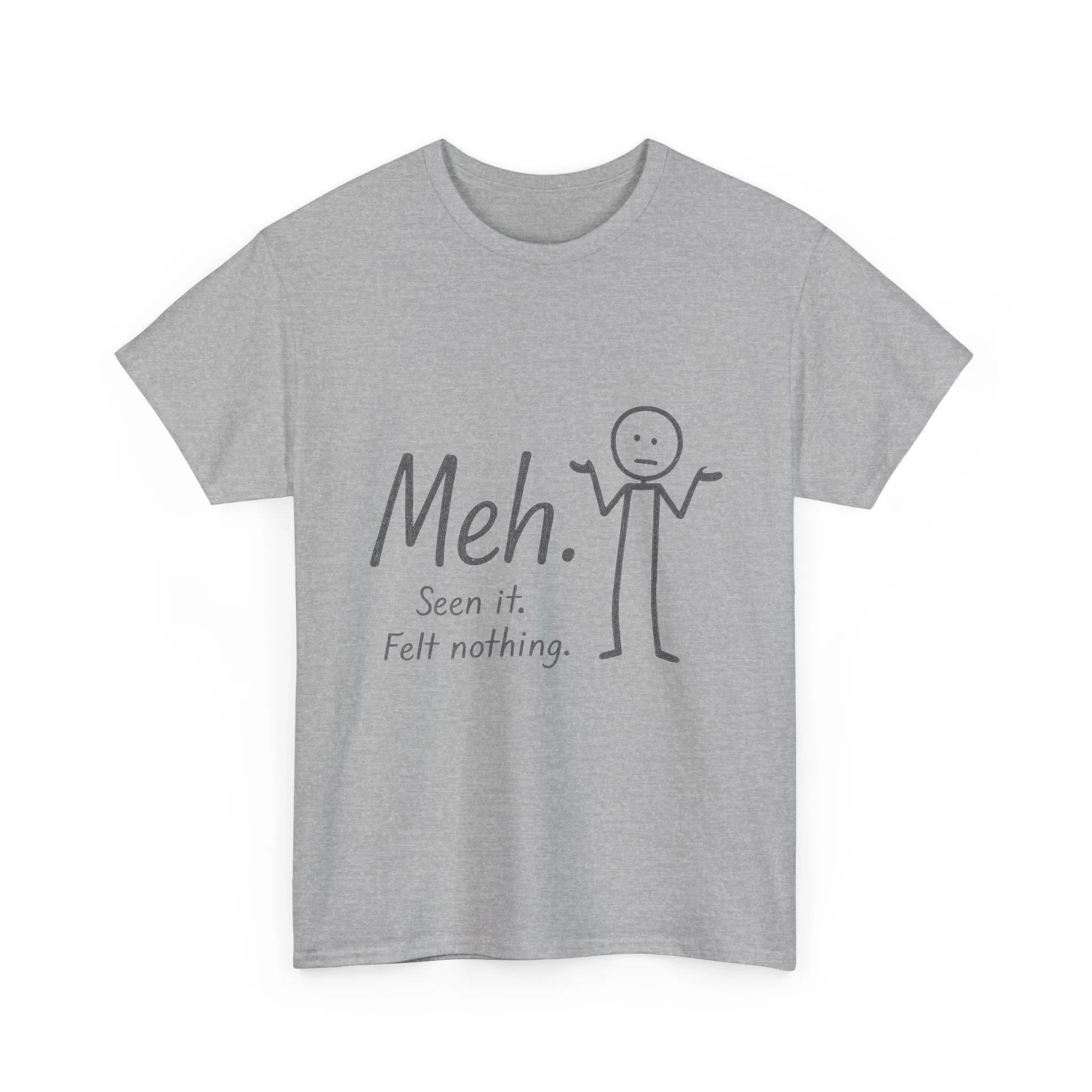 Funny Women's Heavy Cotton Tee, 'Meh' Graphic Shirt, Perfect Gift for Sarcastic Friends, Casual Wear, Birthdays, Everyday Humor, Comfy Tee - Image 10