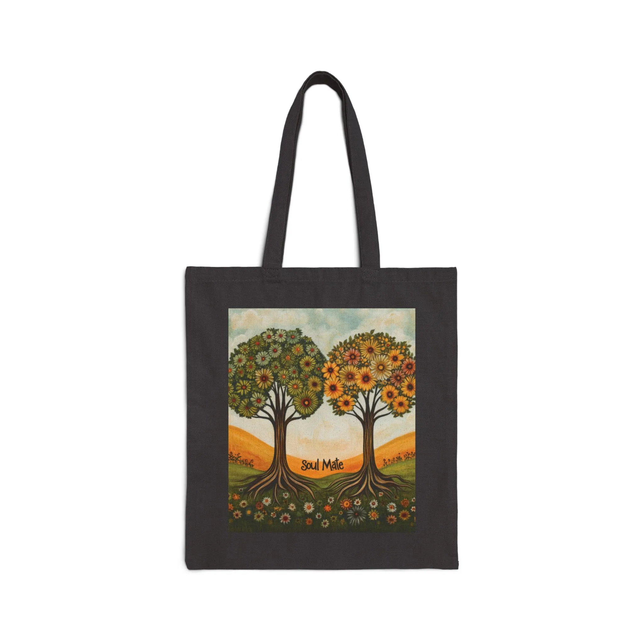 Soul Mate Canvas Tote Bag, Eco-Friendly Shopping Bag, Gift for Friends, Beach Tote, Artwork Design, Reusable Bag - Image 7