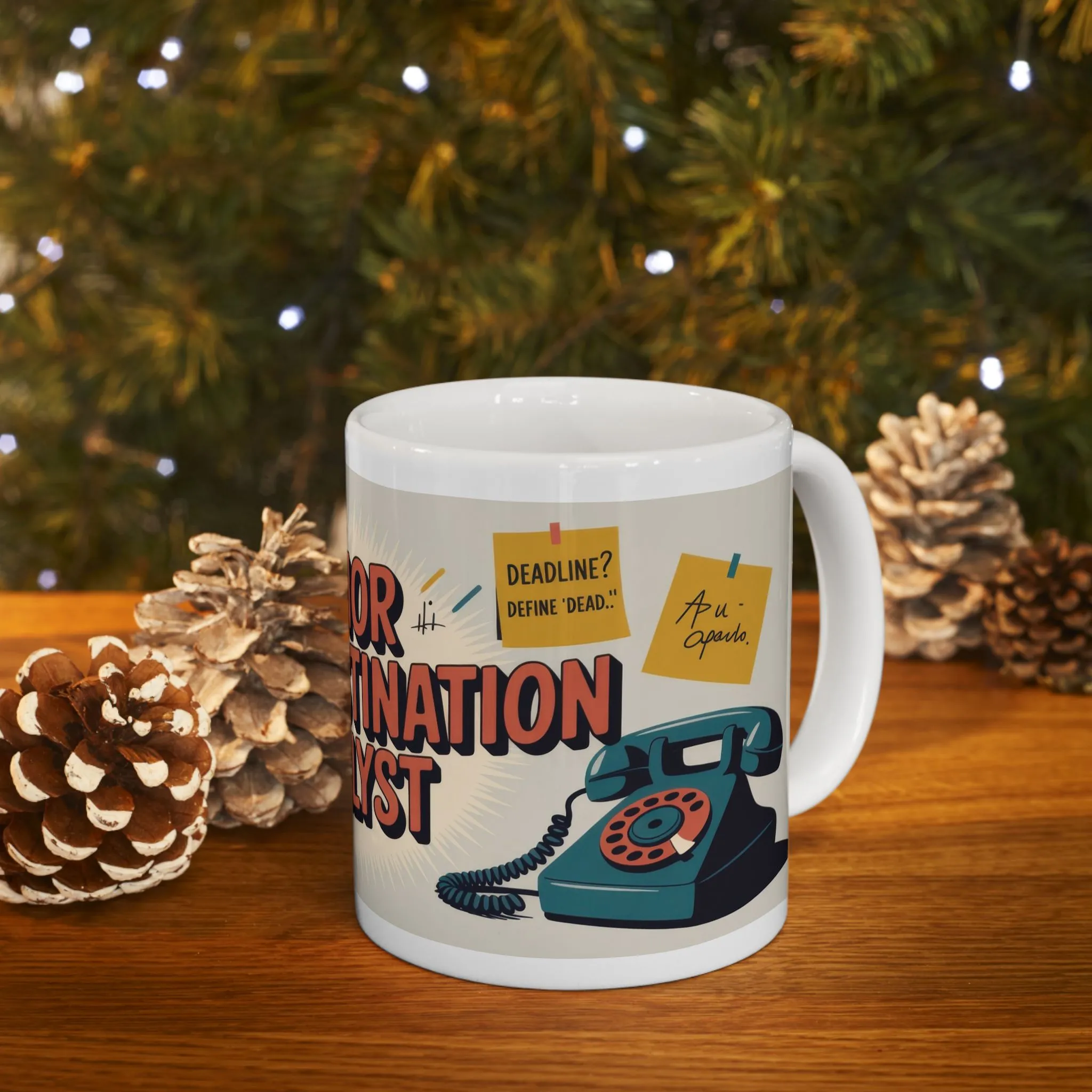 Senior Procrastination Analyst Mug, Funny Coffee Cup for Office, Gift for Coworkers, Humorous Ceramic Mug, Deadline Joke Coffee Mug - Image 9