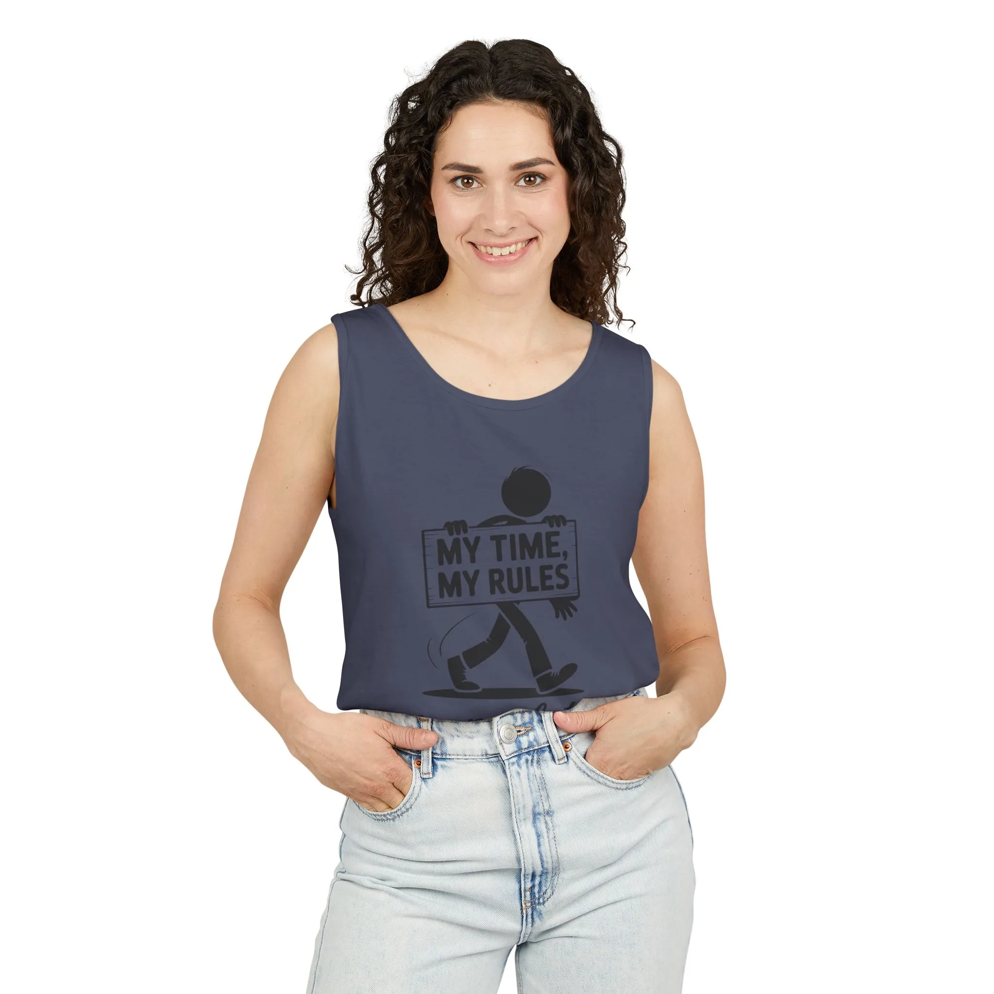 My Time, My Rules Tank Top, Fun Casual Wear for Any Occasion, Relaxed Vibe, Time Management Humor, Self love t shirt - Image 23