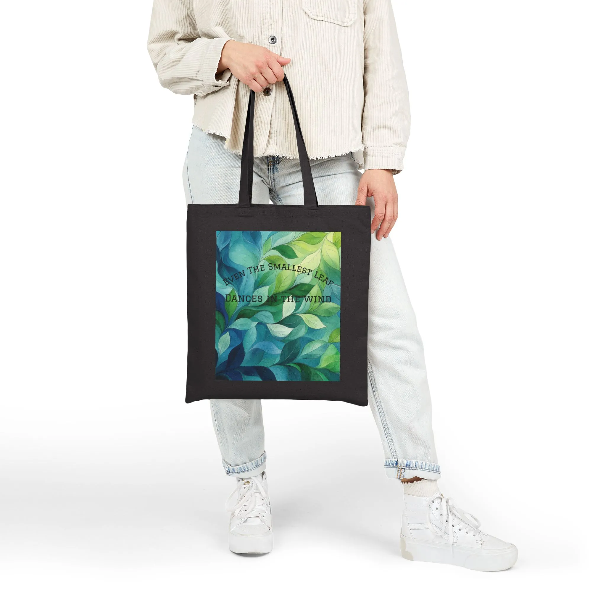 Nature-Inspired Canvas Tote Bag with Inspirational Quote, Eco-Friendly Shopping Bag, Greenery Art Tote, Gift for Nature Lovers, [...] - Image 9