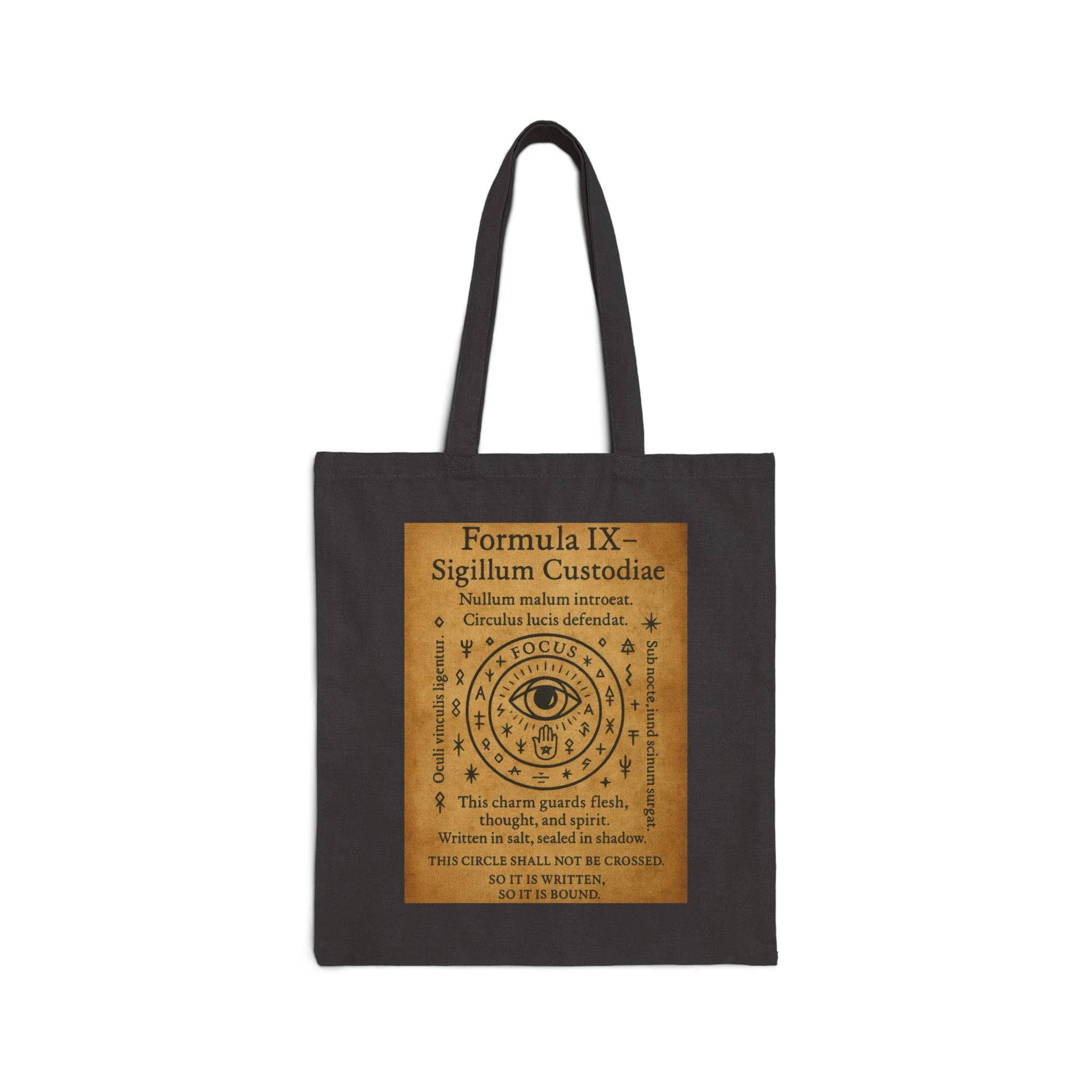 Sigil of Protection Tote Bag, All Seeing Eye Charm, Witchy Ward Symbol, Occult Defense Seal, Mystic Canvas Bag, Boho Style Tote, Witchy Gift - Image 2