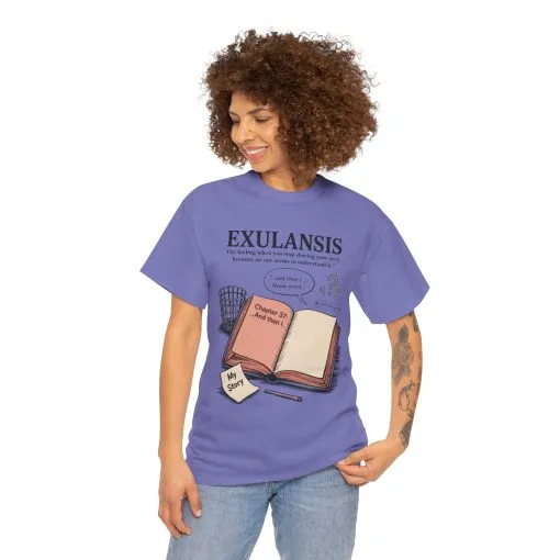 Exulansis Shirt, Emotional Aesthetic Word Tee, Deep Meaning Typography Graphic Tee, Women's Heavy Cotton Tee, deep meaning t shirt - Image 26