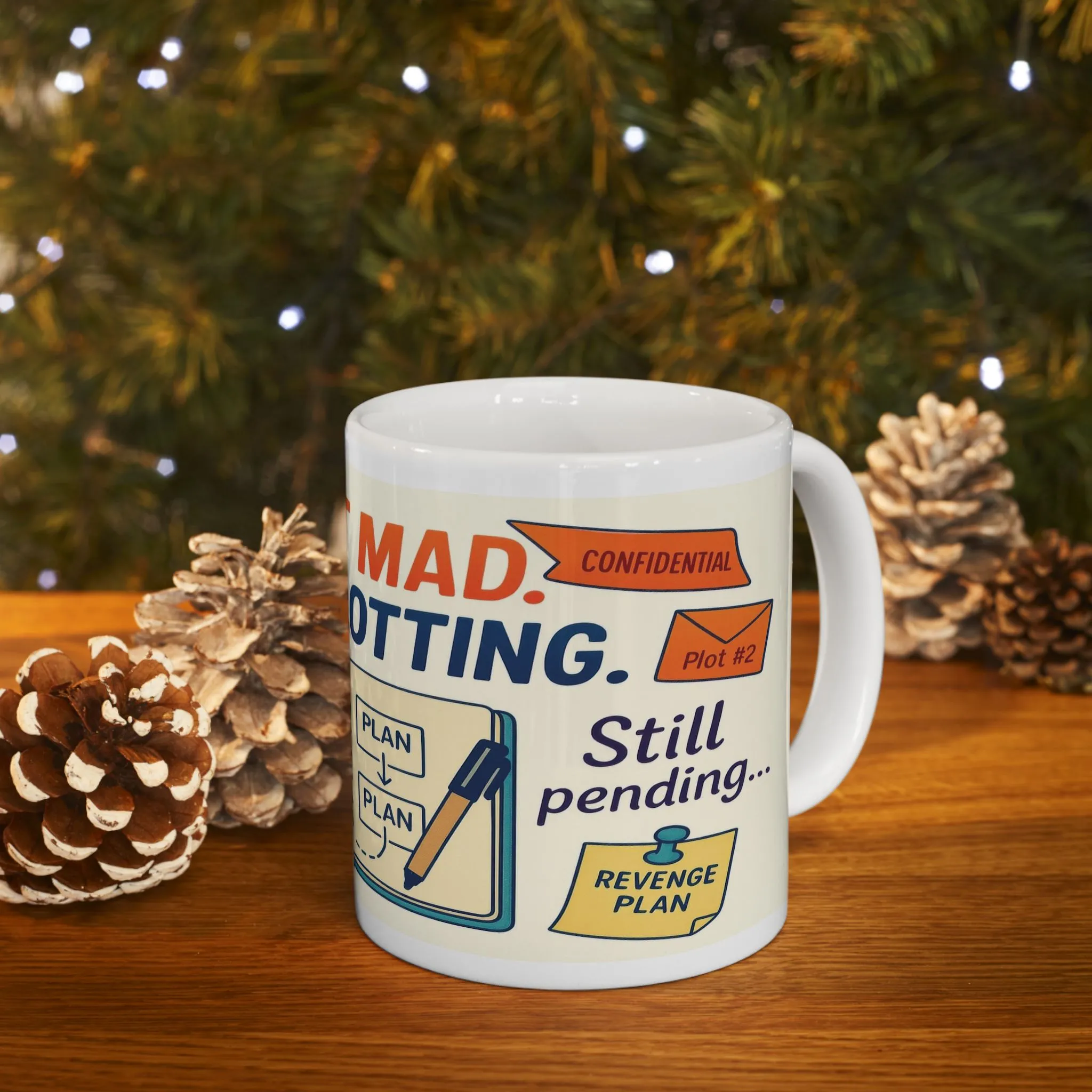 Funny Revenge Mug, Im Not Mad Just Plotting, Passive Aggressive Humor Coffee Cup, Sarcastic Office Gift, Funny Mug for Planning Lovers - Image 9
