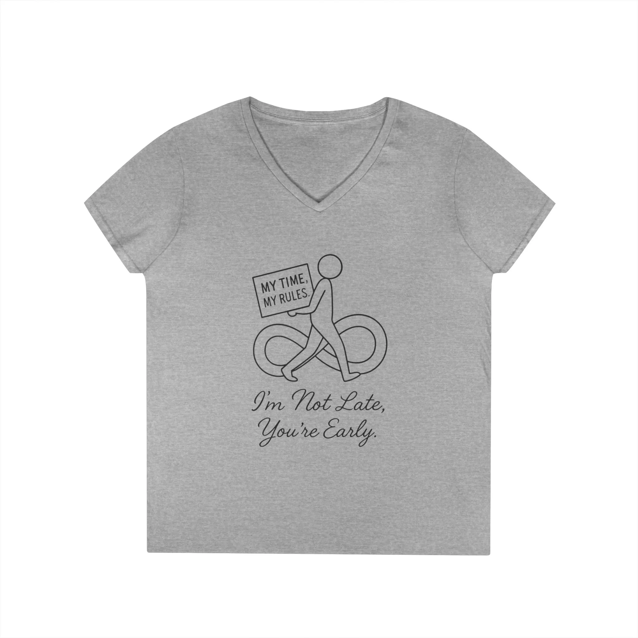 My Time My Rules Women's V-Neck T-Shirt, Funny T-Shirt, Casual Wear, women empowerment tee, confident woman shirt, self love t shirt - Image 5