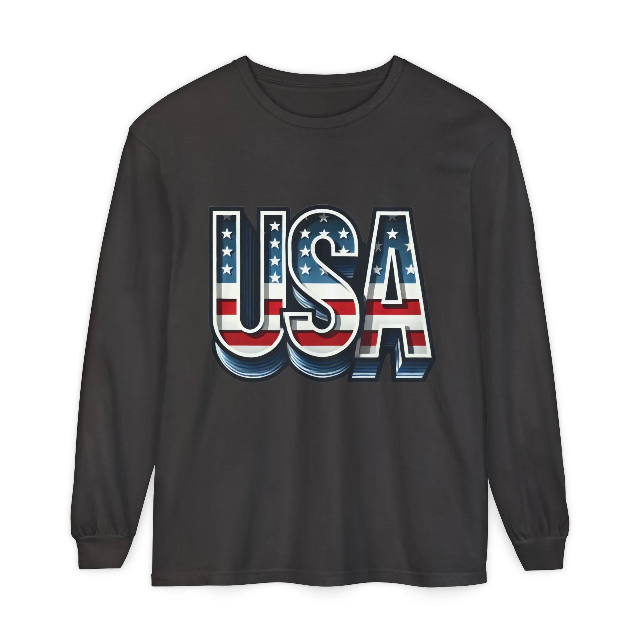 Patriotic Long Sleeve Unisex T-Shirt, USA Design, Unisex Tee for Independence Day, Memorial Day, Family Celebrations, Casual Wear - Image 16