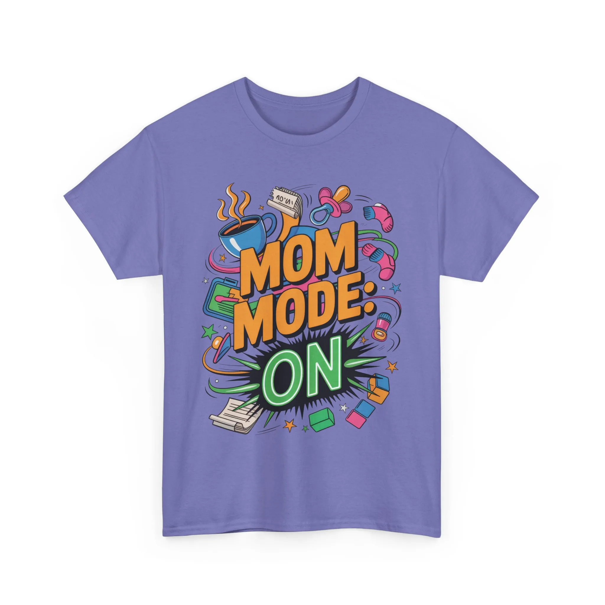 Mom Mode ON Cotton Tee, Funny Mom T-Shirt, Gift for Mothers, Parent Life Apparel, Mother's Day Humor T-Shirt, Cute Mama Life Graphic Tee - Image 18