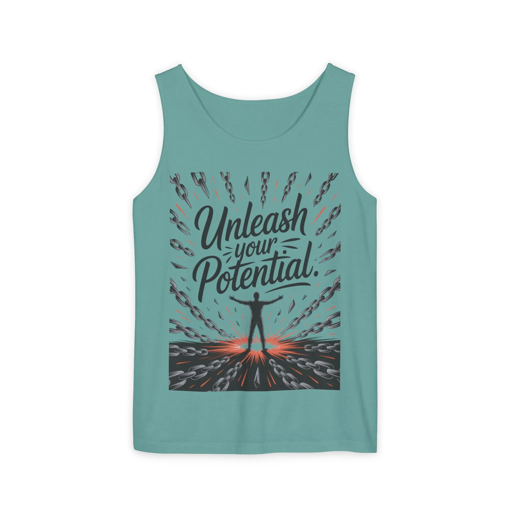 Men s Motivational Tank Top, Unleash Your Potential Graphic, Inspirational Gym Wear, Fitness Apparel, Summer Top, Gift for Him - Image 28