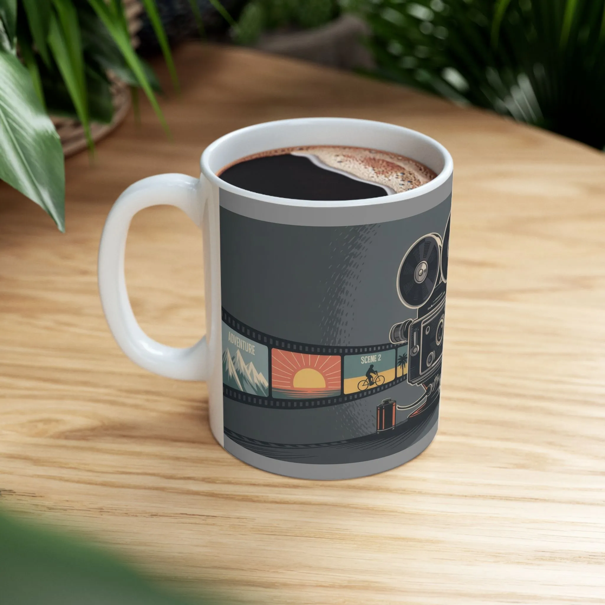 Vintage Movie Camera Ceramic Mug - Perfect Gift for Filmmakers, Photographers, Movie Lovers, Cinematic Coffee Cup, Retro Movie Lover Mug - Image 8