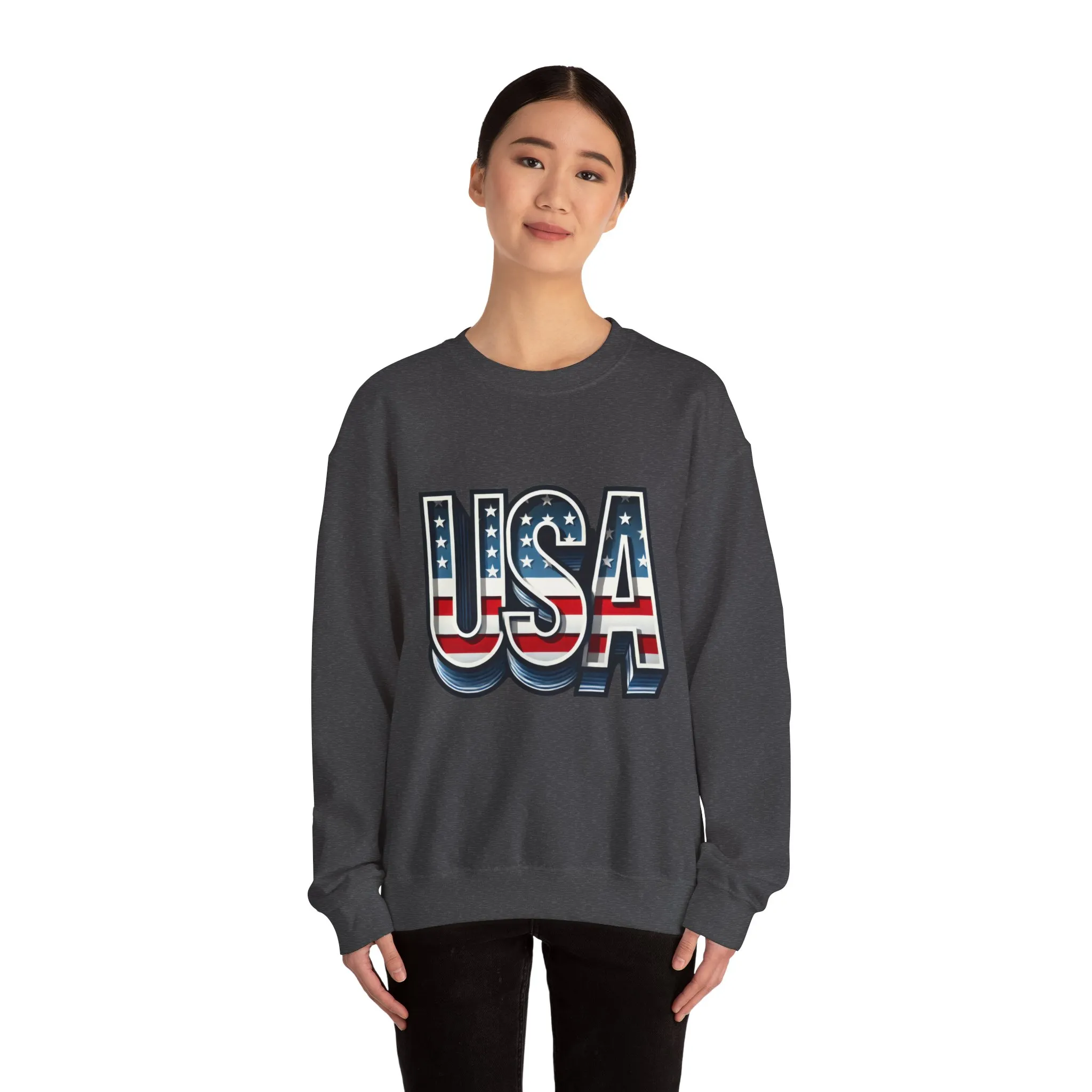 USA Patriotic Crewneck Sweatshirt for All Seasons, Cozy Sweatshirt for Independence Day, Casual Wear, Gift for Friends and Family - Image 11