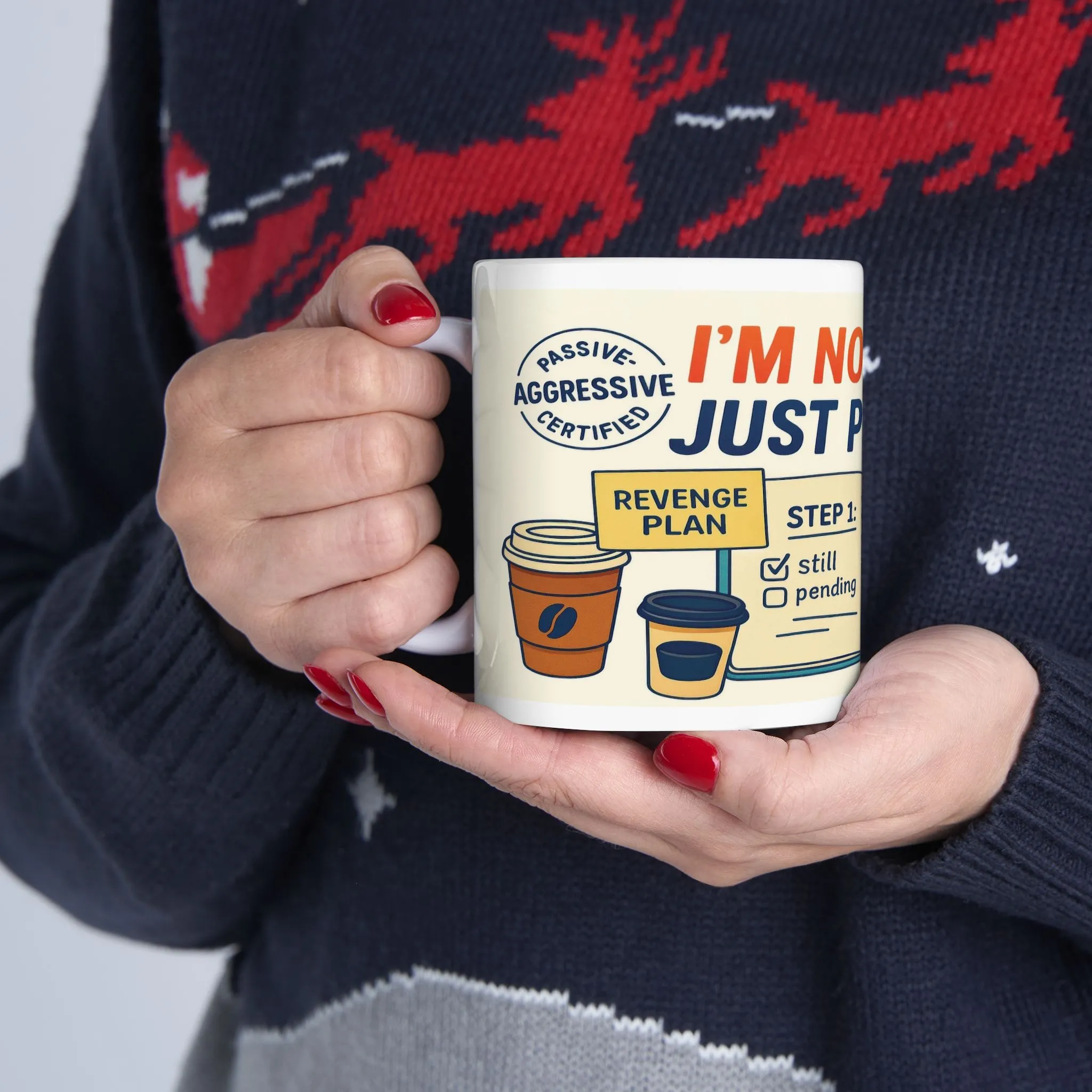 Funny Revenge Mug, Im Not Mad Just Plotting, Passive Aggressive Humor Coffee Cup, Sarcastic Office Gift, Funny Mug for Planning Lovers - Image 7