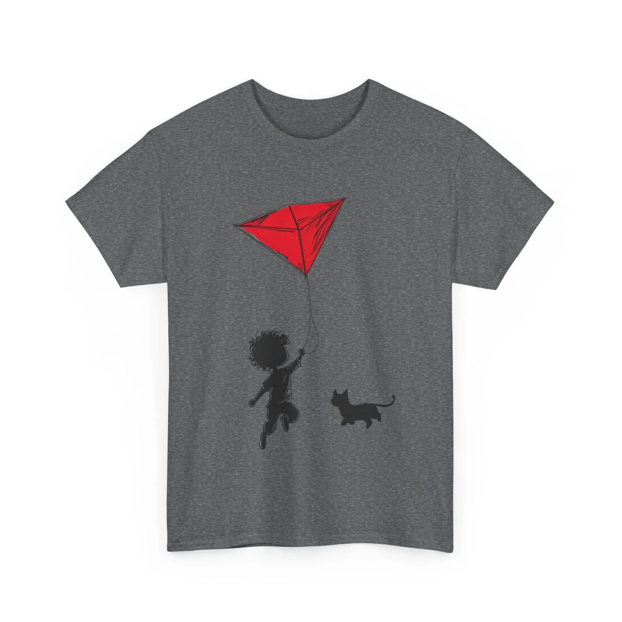Cute Kid and Cat Design T-Shirt, Playful Gift for Cat Lovers, Summer Style, Cat Lover T-Shirt, Gift for Cat Owners, Women's Cotton T-Shirt - Image 12