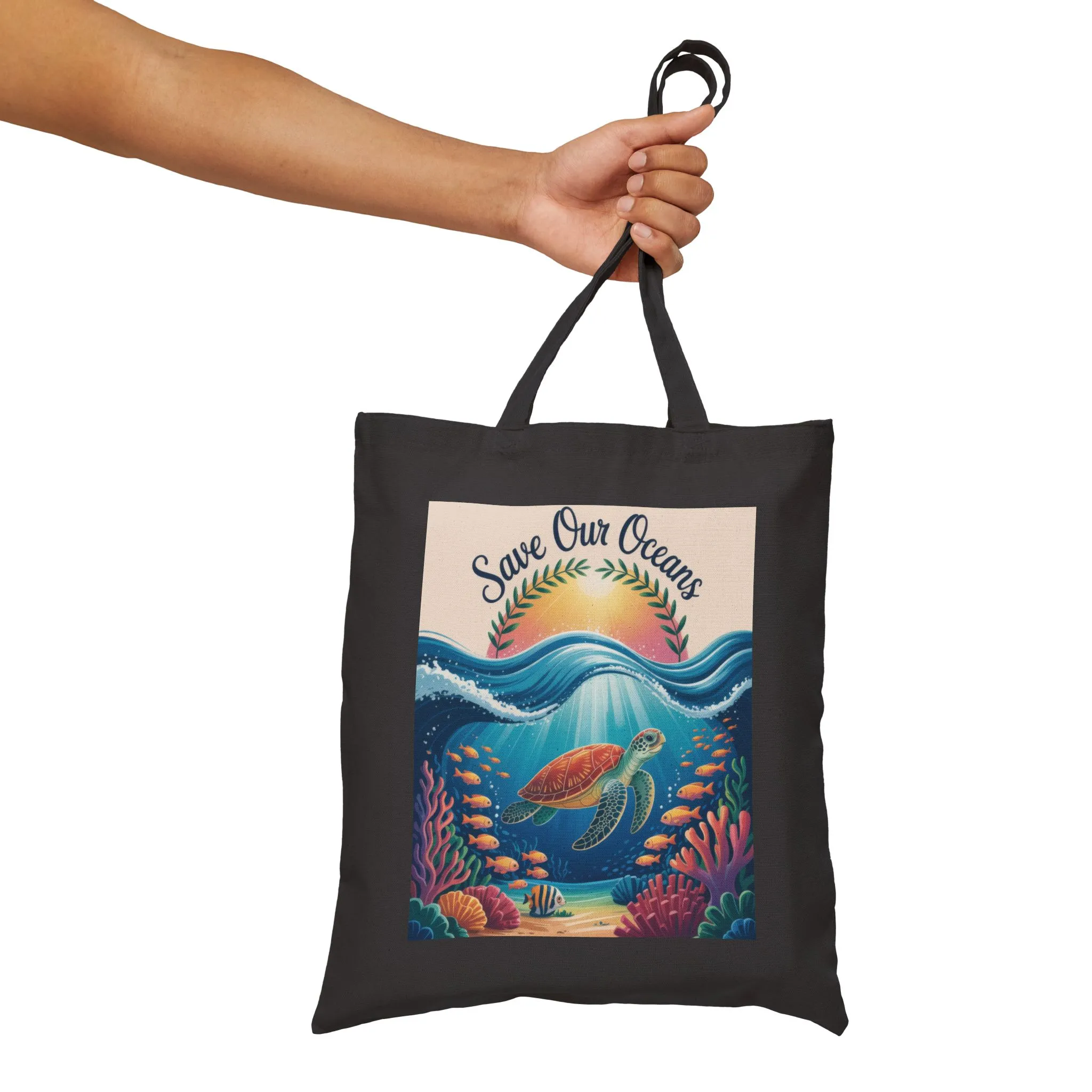 Eco-Friendly Ocean Conservation Tote Bag, Reusable Grocery Bag, Beach Bag, Gift for Ocean Lovers, Summer Accessories - Image 10
