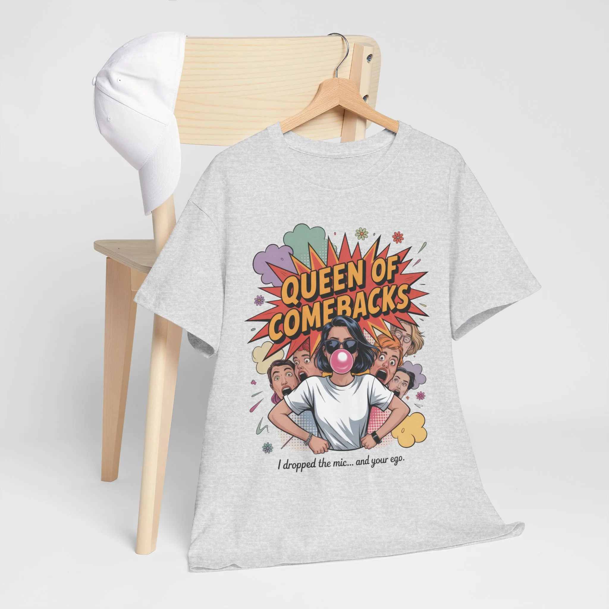 Funny Women's T-Shirt, Queen of Comebacks Tee, Funny Graphic T-Shirt, Heavy Cotton Shirt, Gift for Her, Casual Wear, Comedy Apparel - Image 36