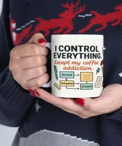 Funny Coffee Addiction Mug, Funny Coffee Lover Gift, Office Mug, Caffeine Addict Gift, Caffeine Chaos Humor Cup, Gift for Coffee Lovers