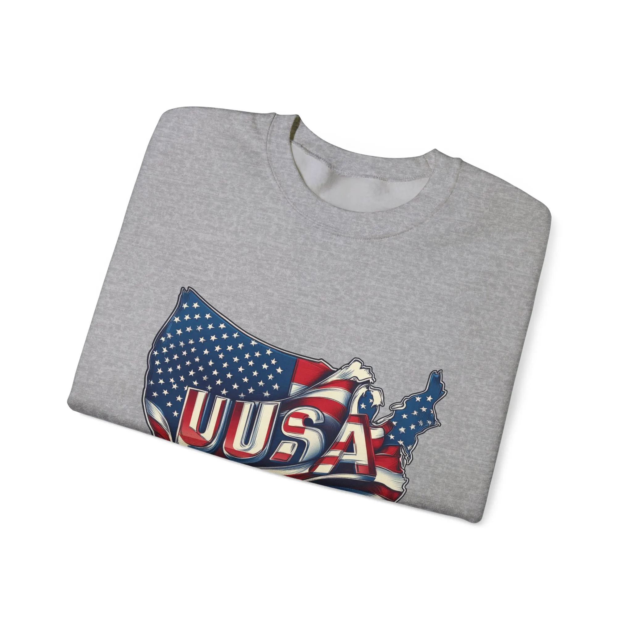 Patriotic USA Crewneck Sweatshirt, Unisex Sweatshirt, American Flag Apparel, Casual Comfort, Great for Independence Day and Holidays - Image 10
