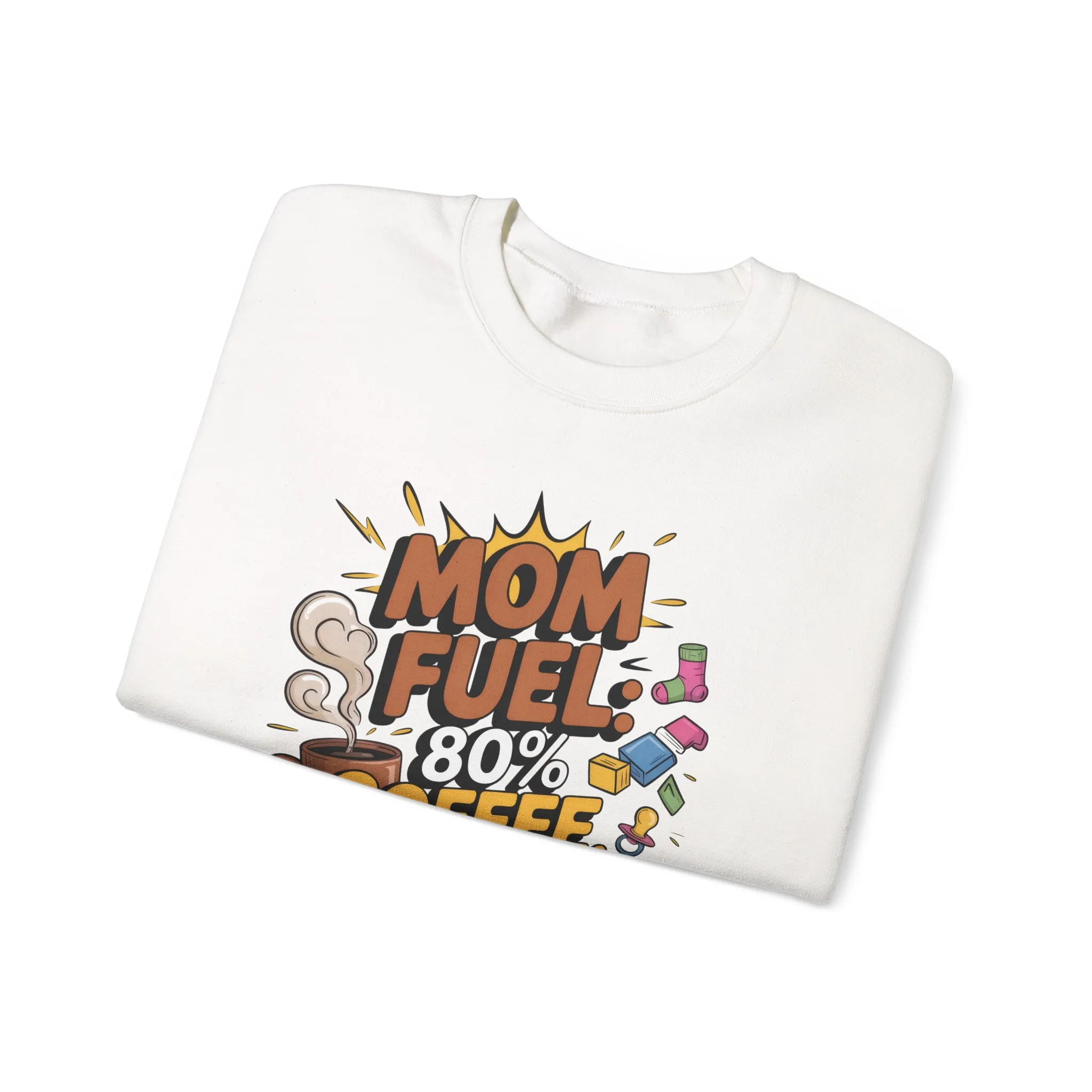 Funny Mom Fuel Sweatshirt, Perfect Gift for Moms, Chaos & Caffeine, Mother's Day Apparel, Funny Tired Mom Life Sweatshirt, Coffee Loving Mom - Image 30