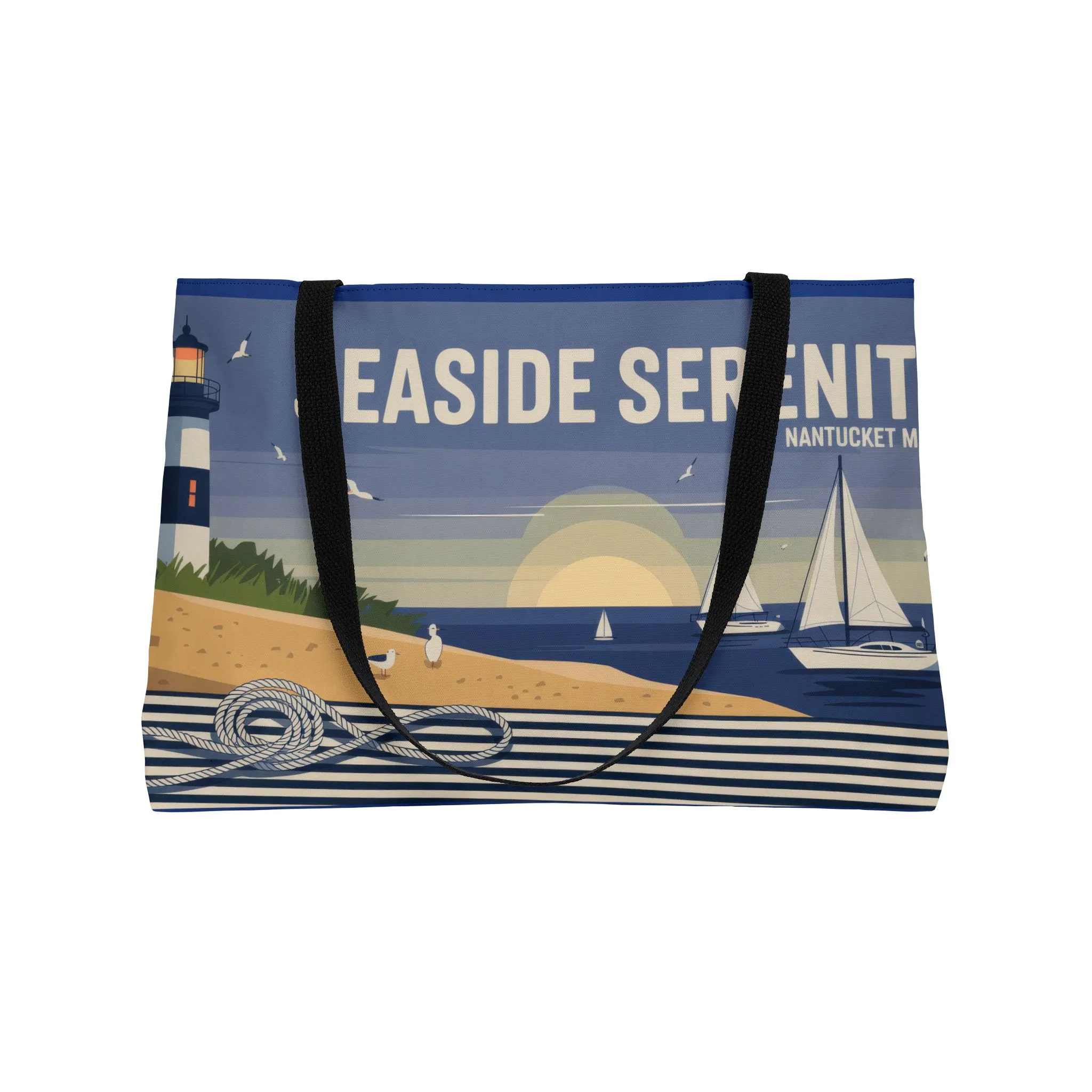 Seaside Serenity Weekender Tote Bag , Beach Bags, Travel Tote, Weekend Getaway, Stylish Carryall, Vacation Essentials - Image 5