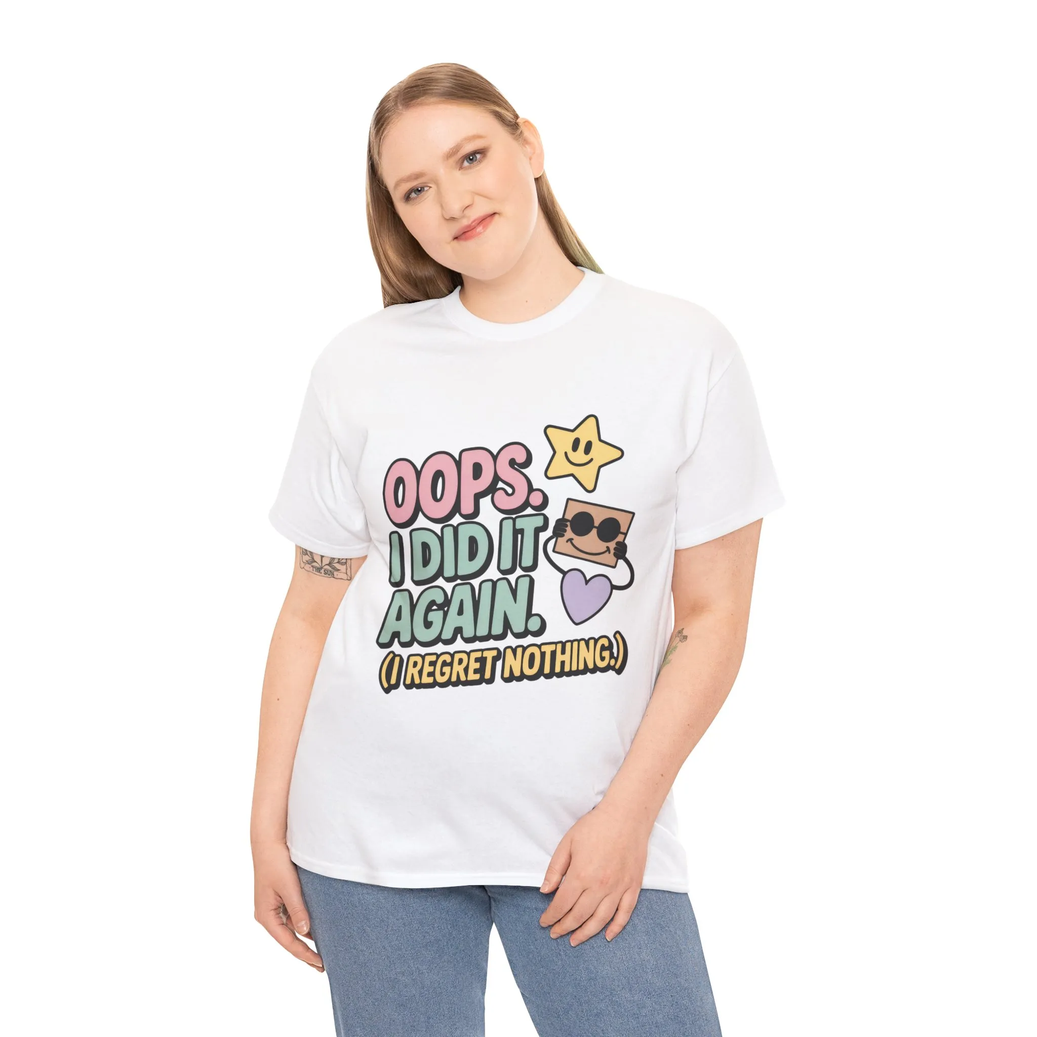 Retro Graphic Tee, Oops I Did It Again Shirt, Funny Women's T-shirt, Casual Statement Wear, Positive Message Women's T-Shirt - Image 32