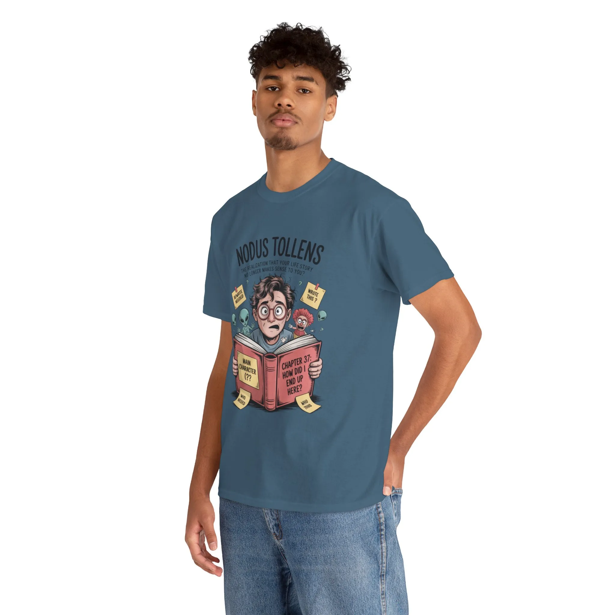 Nodus Tollens Men's T-Shirt, Men's Heavy Cotton Shirt, Latin Words, Moods & Modes, Self-Awareness, Quirky Humor Shirt - Image 35