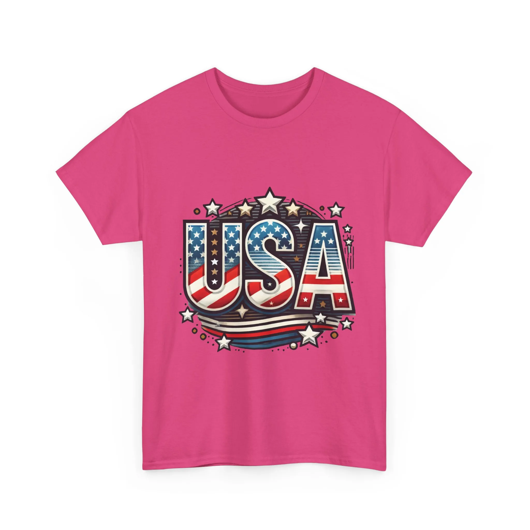 Patriotic USA T-Shirt, Unisex Heavy Cotton Tee for Independence Day, Memorial Day, 4th of July, Casual Wear, Gifts - Image 30