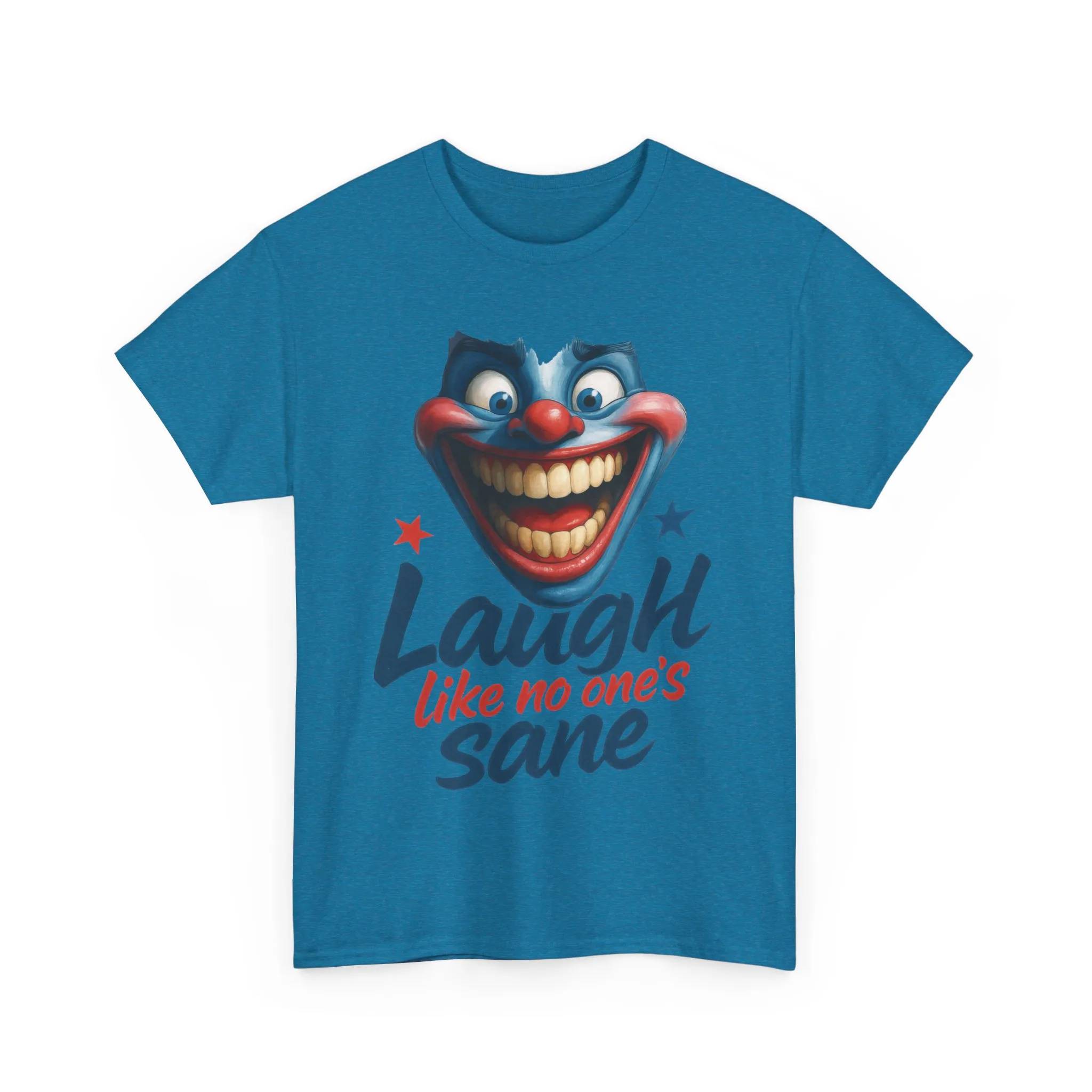 Funny Clown Face Unisex Heavy Cotton Tee, Creepy Clown Face T-Shirt, Humor T-Shirt,Clown Theme Shirt, Funny Horror Graphic Tee - Image 33