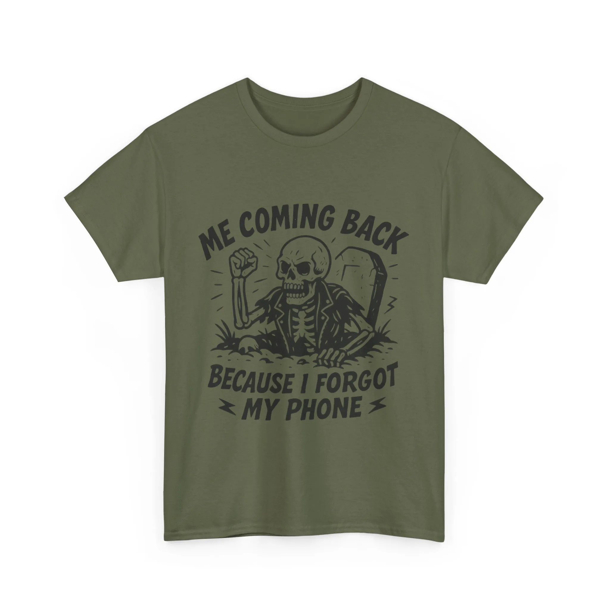 Forgot My Phone T-Shirt, Funny Skeleton Coming Back From Grave Tee, Dark Humor Shirt for Men, Humor Tee, funny skull shirt - Image 28