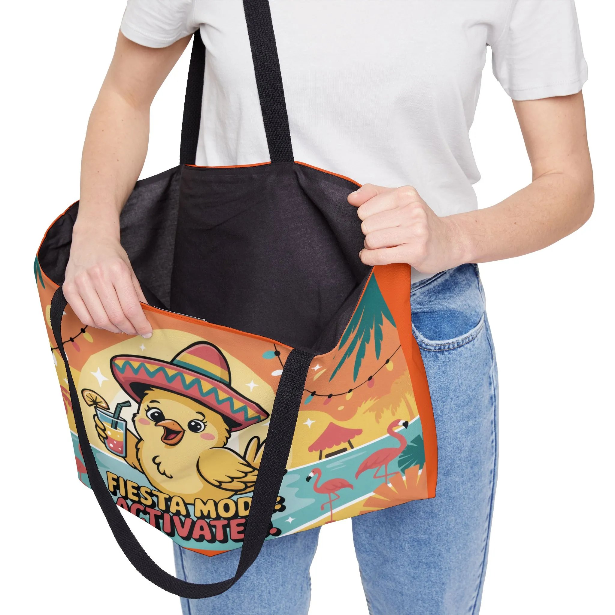 Fiesta Mode Weekender Tote Bag, Vibrant Beach Bag, Travel Companion, Summer Accessory, Gift for Vacationers, Party Essentials - Image 6