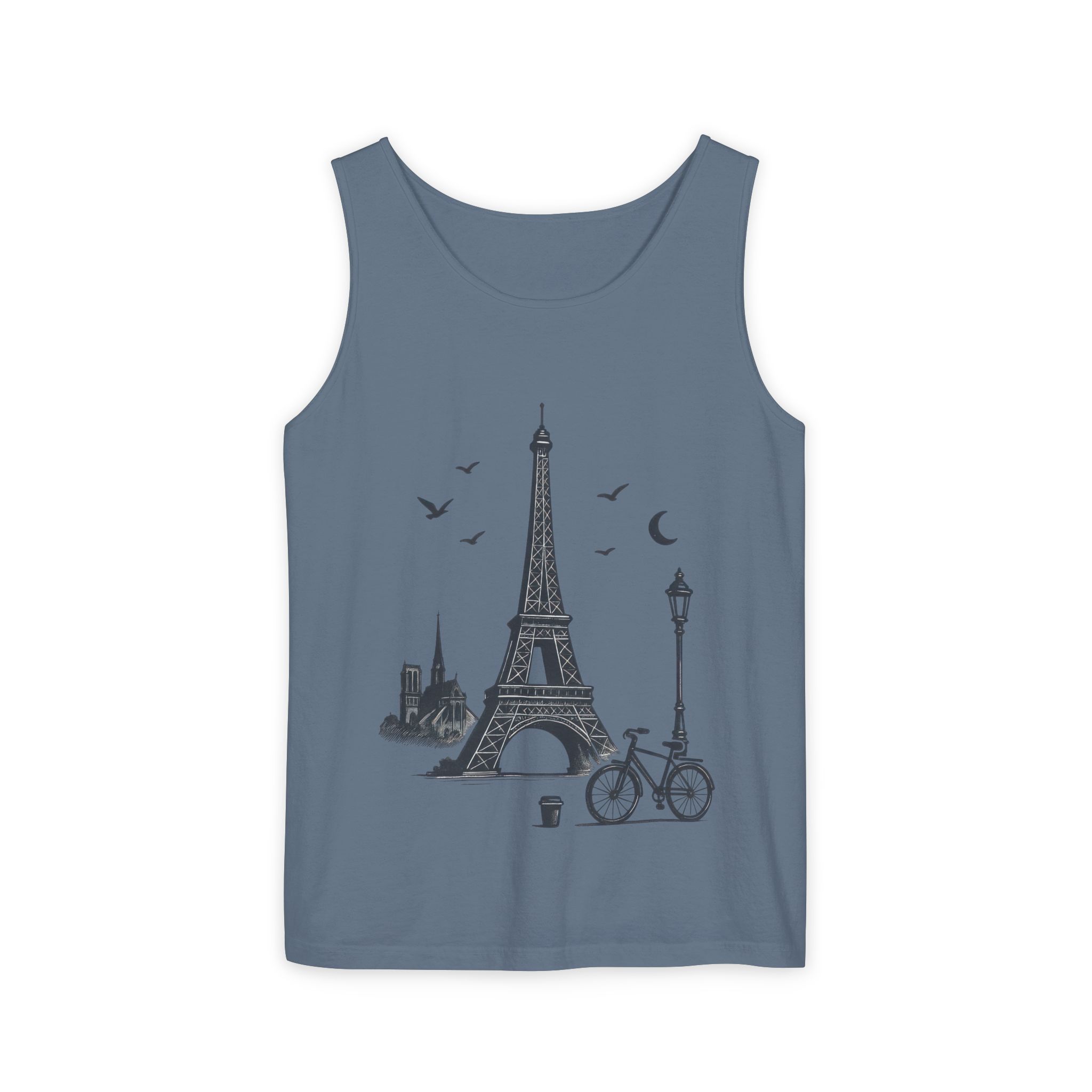 Parisian Dreams Tank Top, Unisex Summer Wear, Graphic Tee, Travel Inspired Apparel, Vacation Outfit, Casual Tank for All Occasions