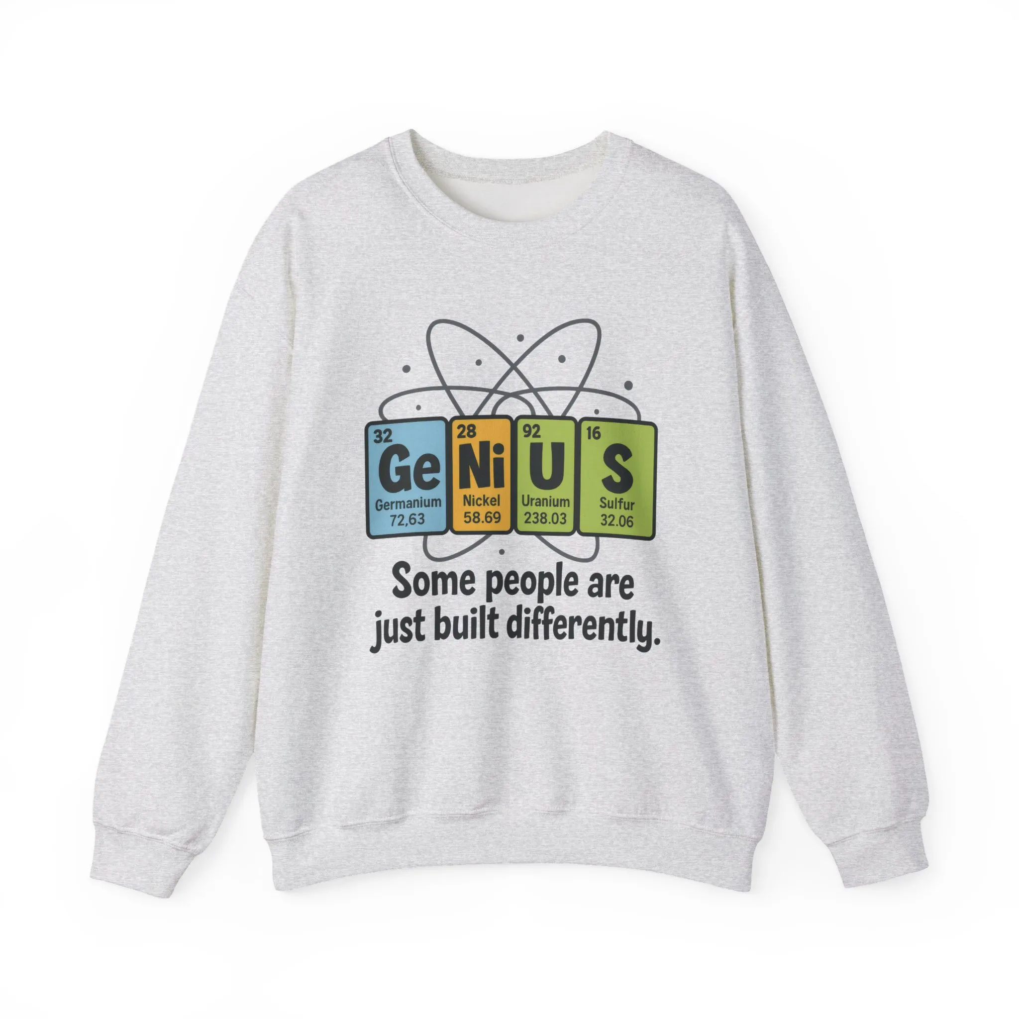 Funny Mens Genius Sweatshirt, Periodic Table Nerd Pullover, Smart Science Gift for Him, Genius Sweatshirt, Science Lovers Gift - Image 2