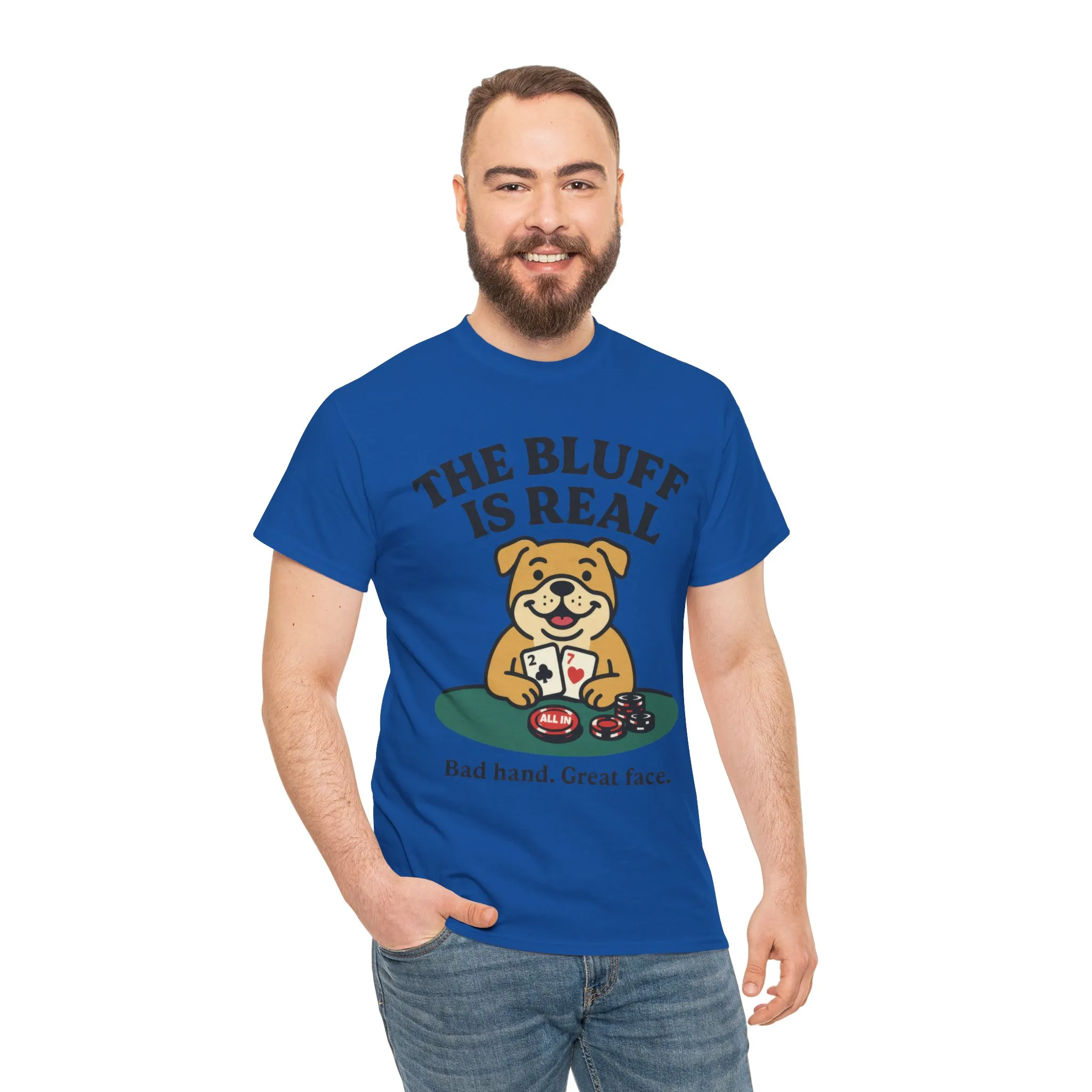 Funny Dog Poker Tee, The Bluff is Real, Animal Lover Gift, Unisex Casino Humor Gift, Poker Night Apparel, Cute Pet Humor T-Shirt - Image 18