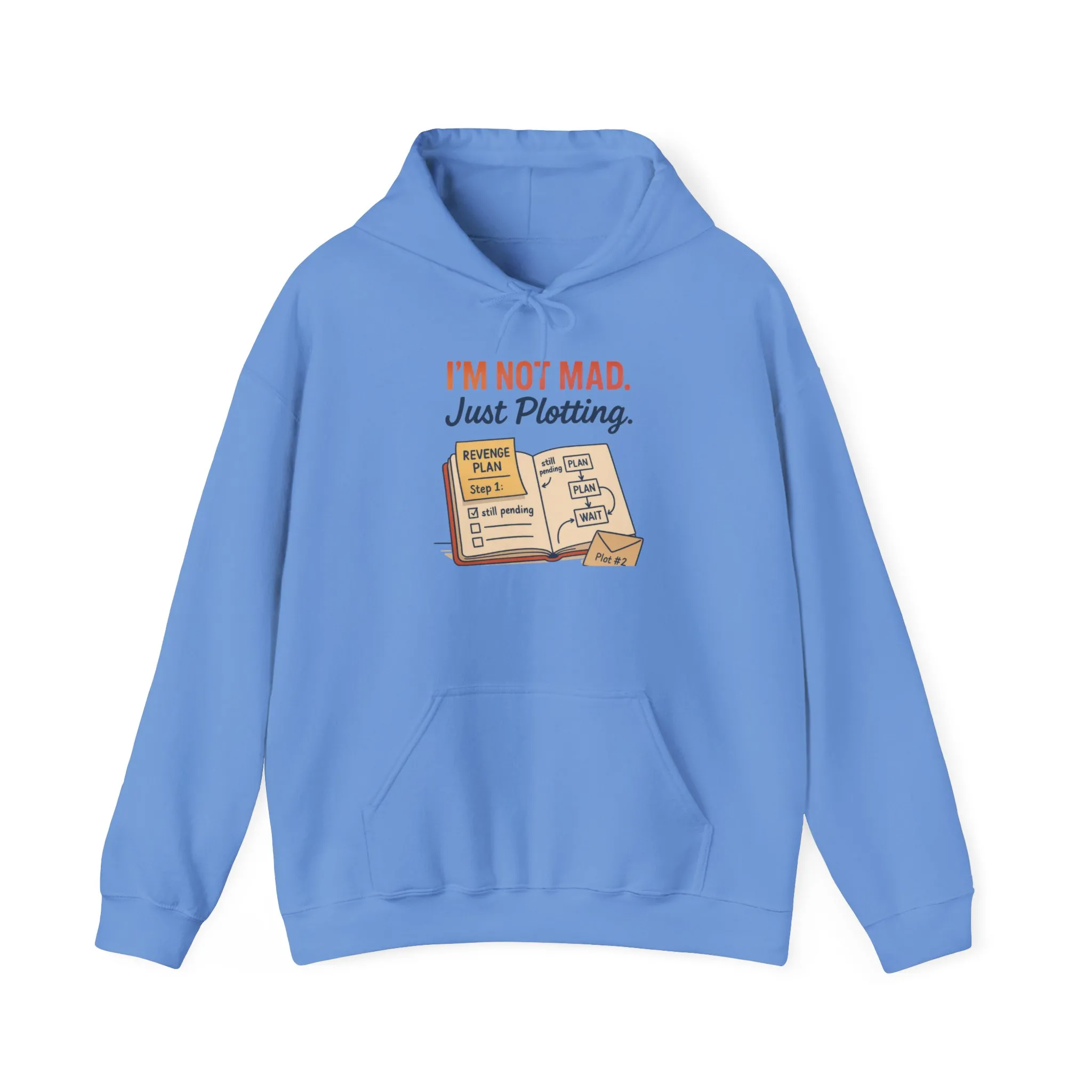 Sarcastic Womens Hoodie, Im Not Mad Just Plotting, Funny Passive Aggressive Sweatshirt Gift, Plotting Humor Hooded Womens Sweatshirt - Image 13