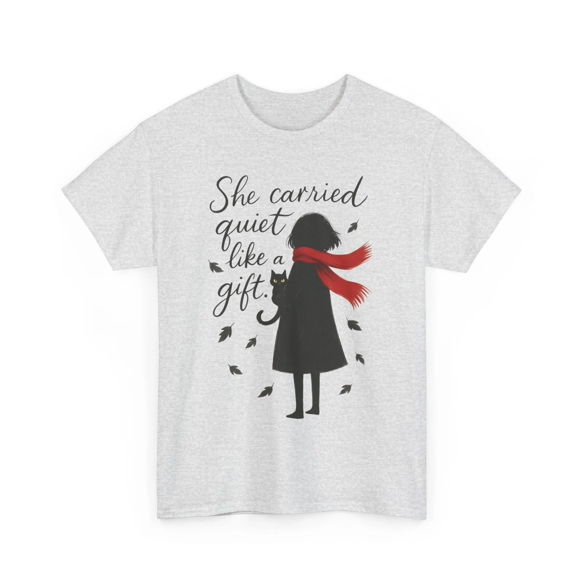 Cat Lover Womens T-Shirt, Whimsical Hand-Drawn Illustration Tee, Artistic Minimalist Gift for and Introverts, Cute Animal Apparel - Image 4