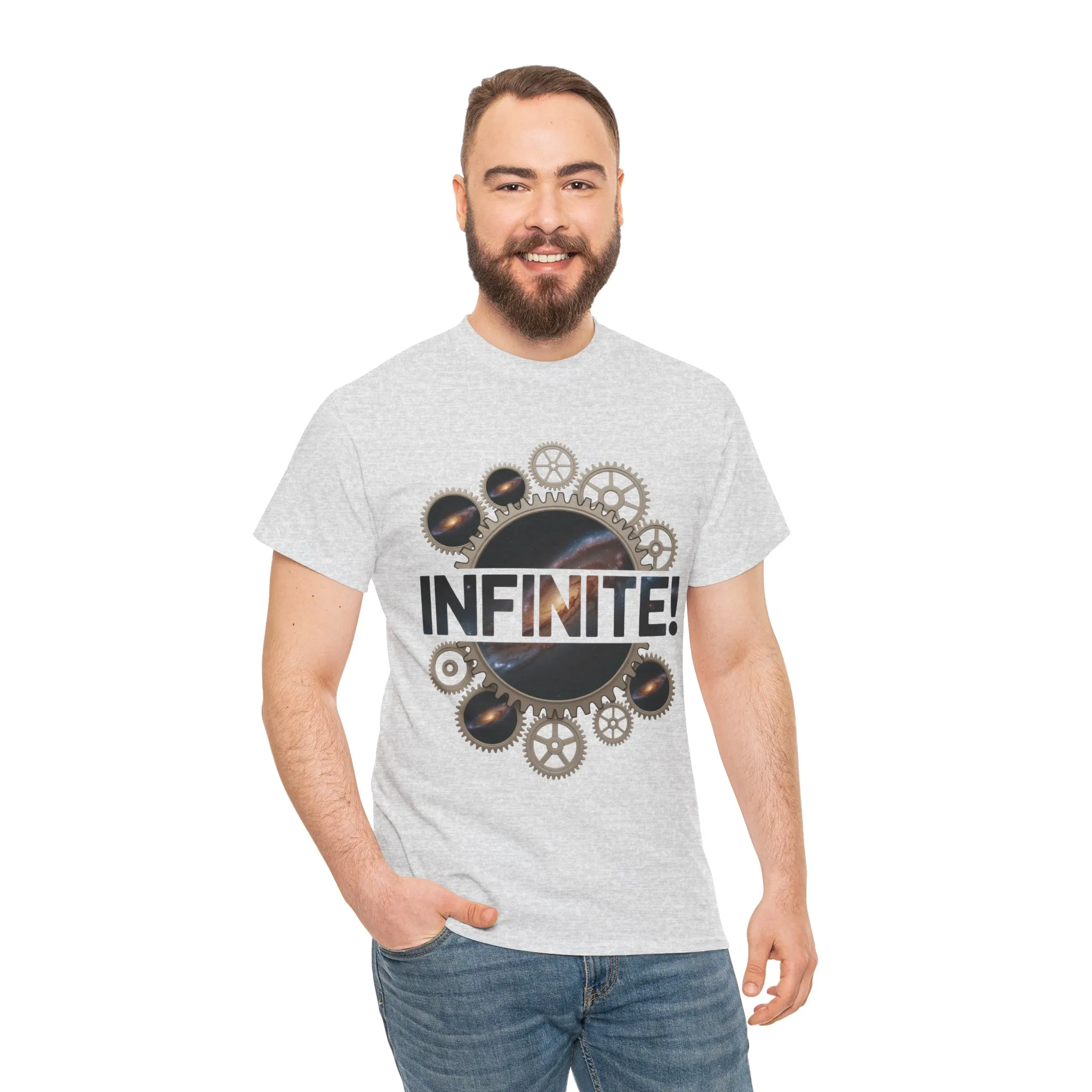 Steampunk Space Gears T-Shirt, Unisex Infinite Universe Graphic Tee, Cosmic Mechanical Design Tee for Sci-Fi & Engineering Lovers - Image 5