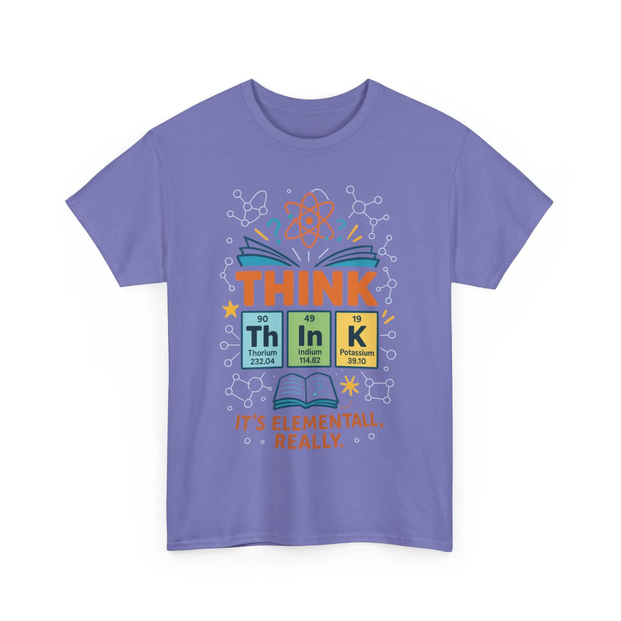 Smart Womens Science T-Shirt, THINK Periodic Table Tee, Funny Elemental Nerd Gift for Her, Graphic Tee for Science Lovers - Image 16
