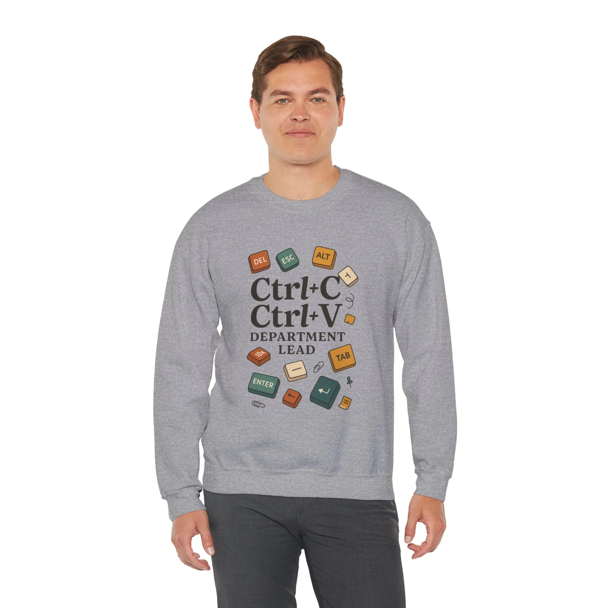 Funny Ctrl+C Ctrl+V Department Lead Sweatshirt, Unisex Crewneck, Gift for Tech Lovers, Office Humor, Cozy Casual Wear, Gift for a Coworker - Image 9
