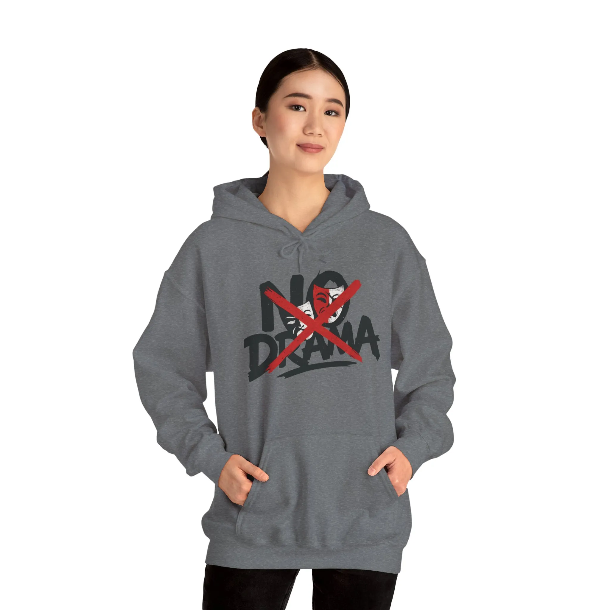 No Drama Womens Hooded Sweatshirt, Cozy Hoodie, Casual Gift, Relaxed Style, Everyday Wear, Funny Sweatshirt - Image 11
