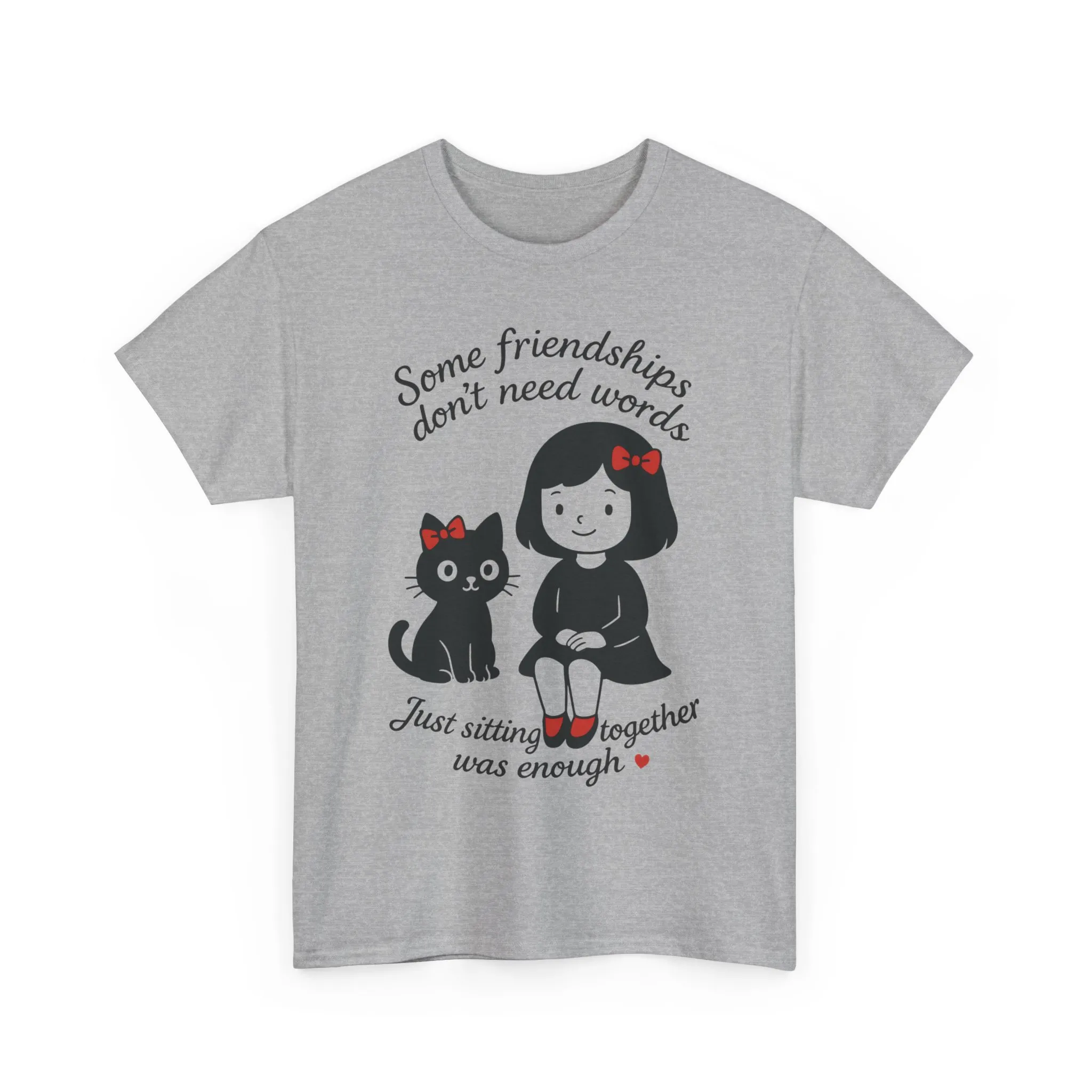 Cute Cat & Girl Graphic Tee, Playful Gift for Cat Lovers, Cat and Girl Design, Gift for Cat Owners, Women's Cotton T-Shirt - Image 16