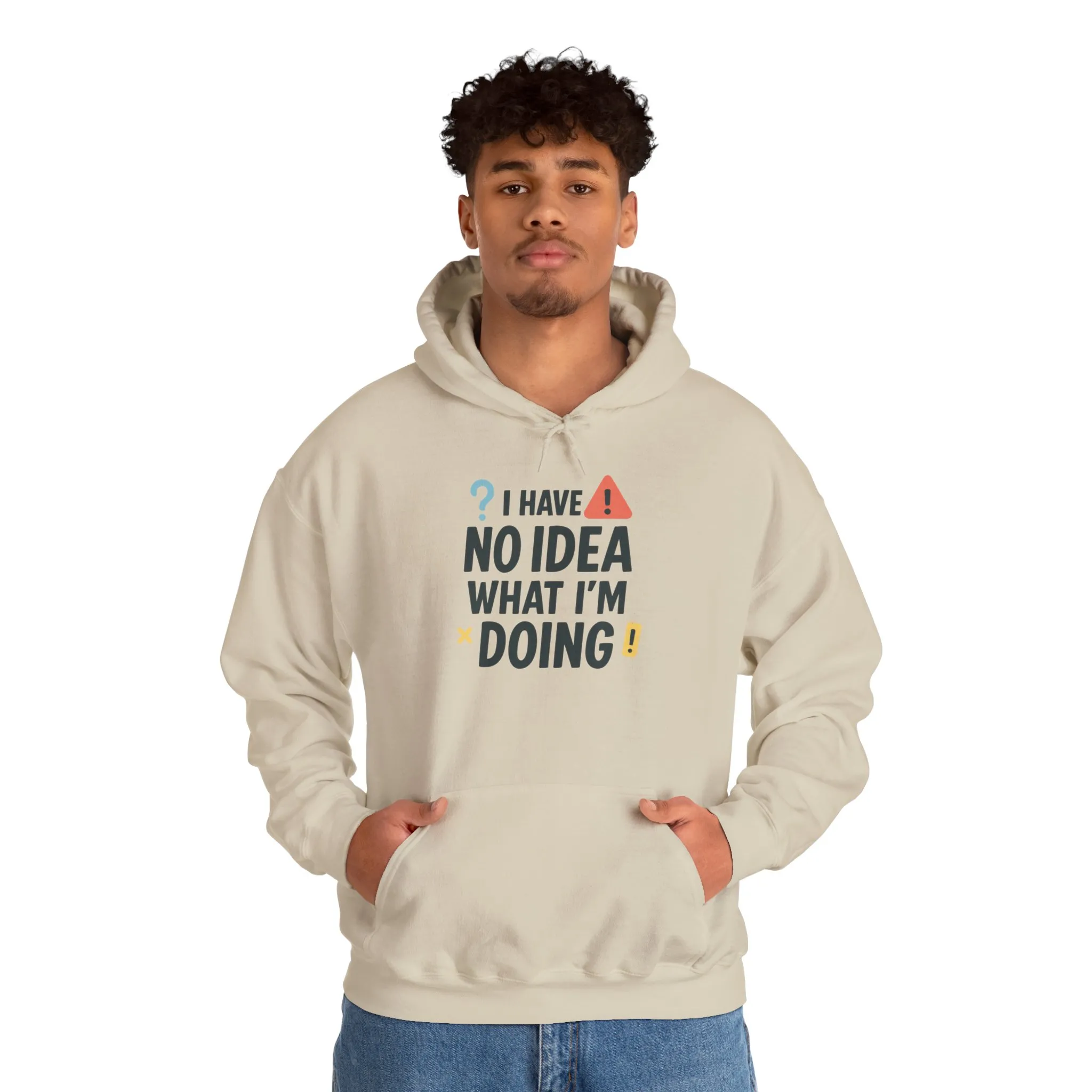 Funny Mens Hoodie, I Have No Idea What Im Doing, Chaos Energy Sweatshirt for Him, Funny Quote Hoodie - Image 8