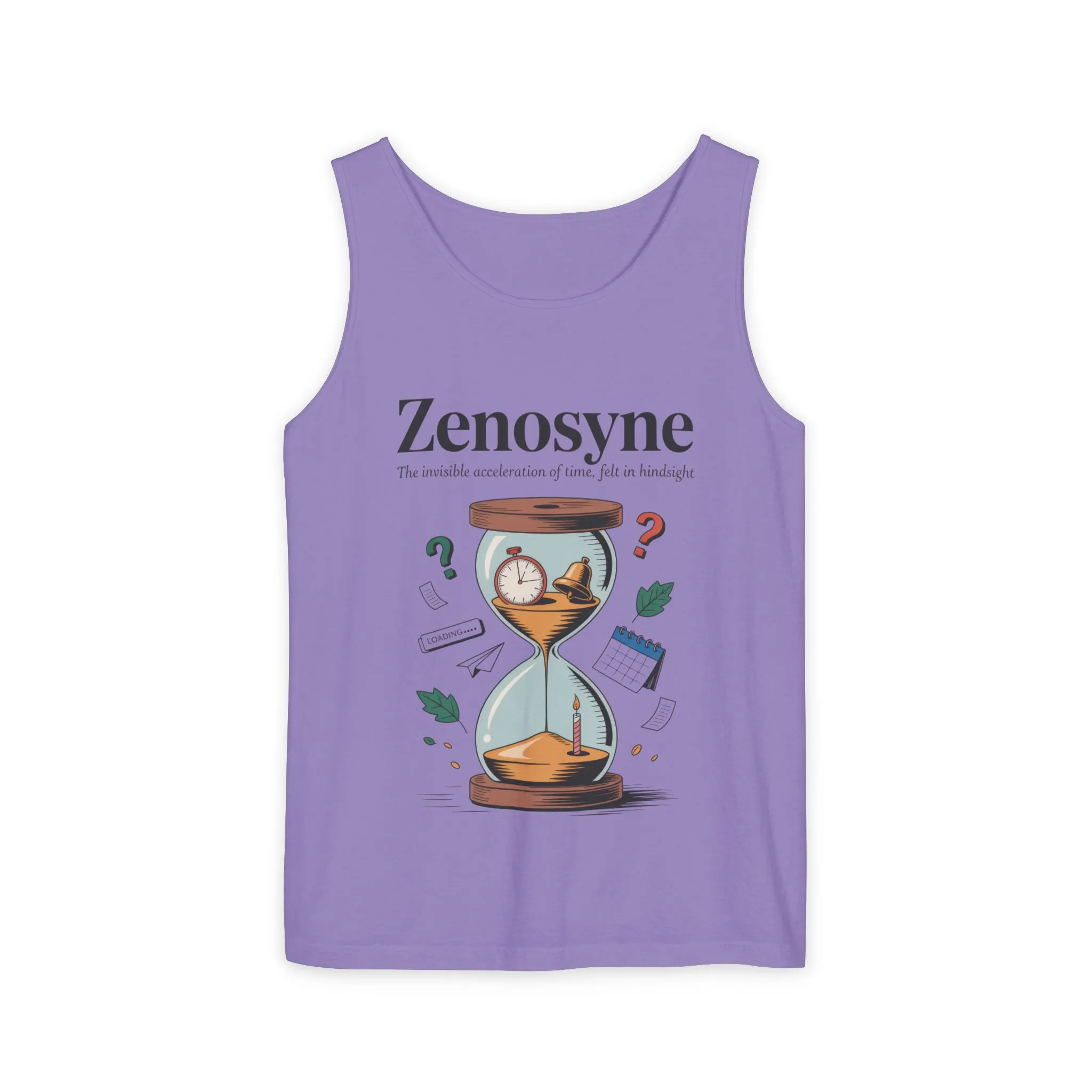 Zenosyne Tank Top, Unisex Garment-Dyed Tee, Time Awareness Gift, Casual Summer Wear, Philosophy Shirt, Unique Everyday Apparel - Image 15