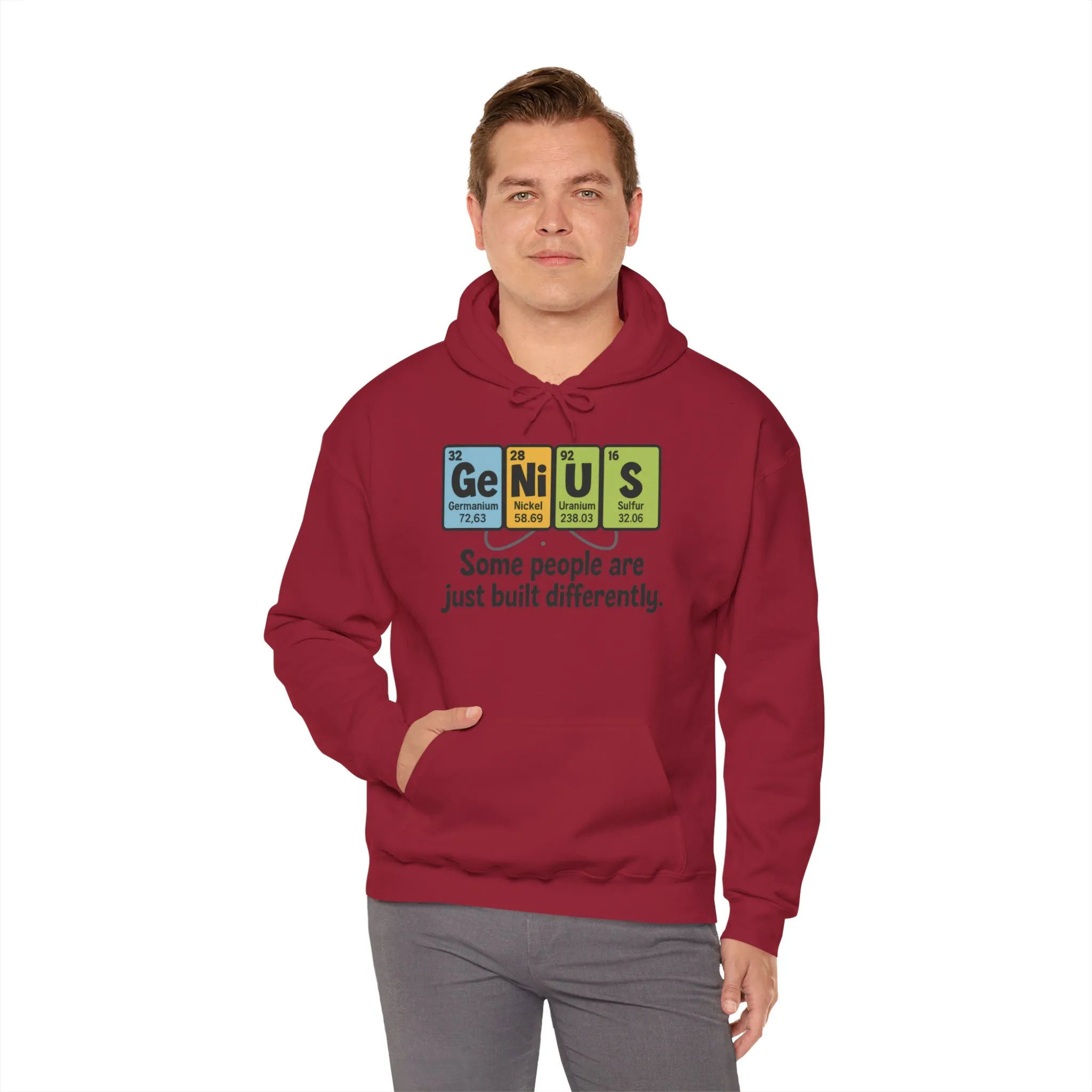 Funny Mens Genius Hoodie, Periodic Table Nerd Sweatshirt, Smart Science Pullover Gift for Him, Science Lover Apparel, Funny Hoodie - Image 24