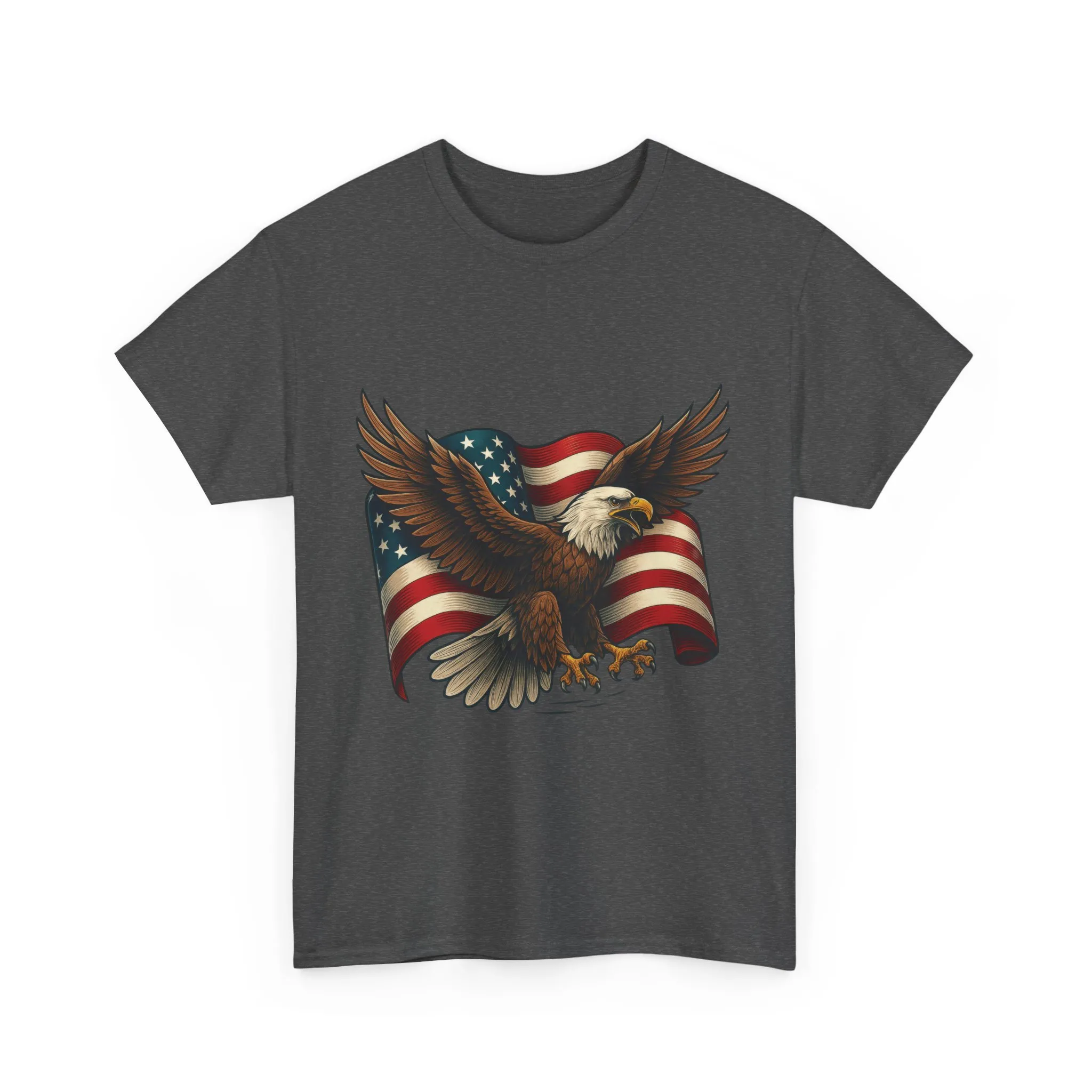 American Eagle Graphic Tee, Patriotic T-Shirt, Fourth of July Apparel, Eagle Love Shirt, Unisex Heavy Cotton Tee - Image 19