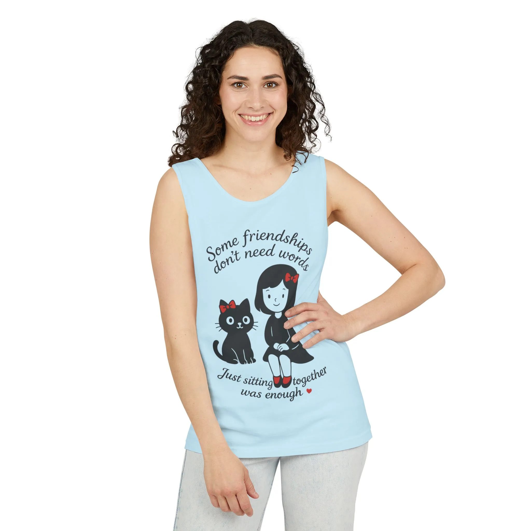 Friendship Tank Top, Cute Cat Lovers Gift, Womens Summer Apparel, Perfect for Casual Outings, Friendship Day, Cat Mom Tees - Image 18