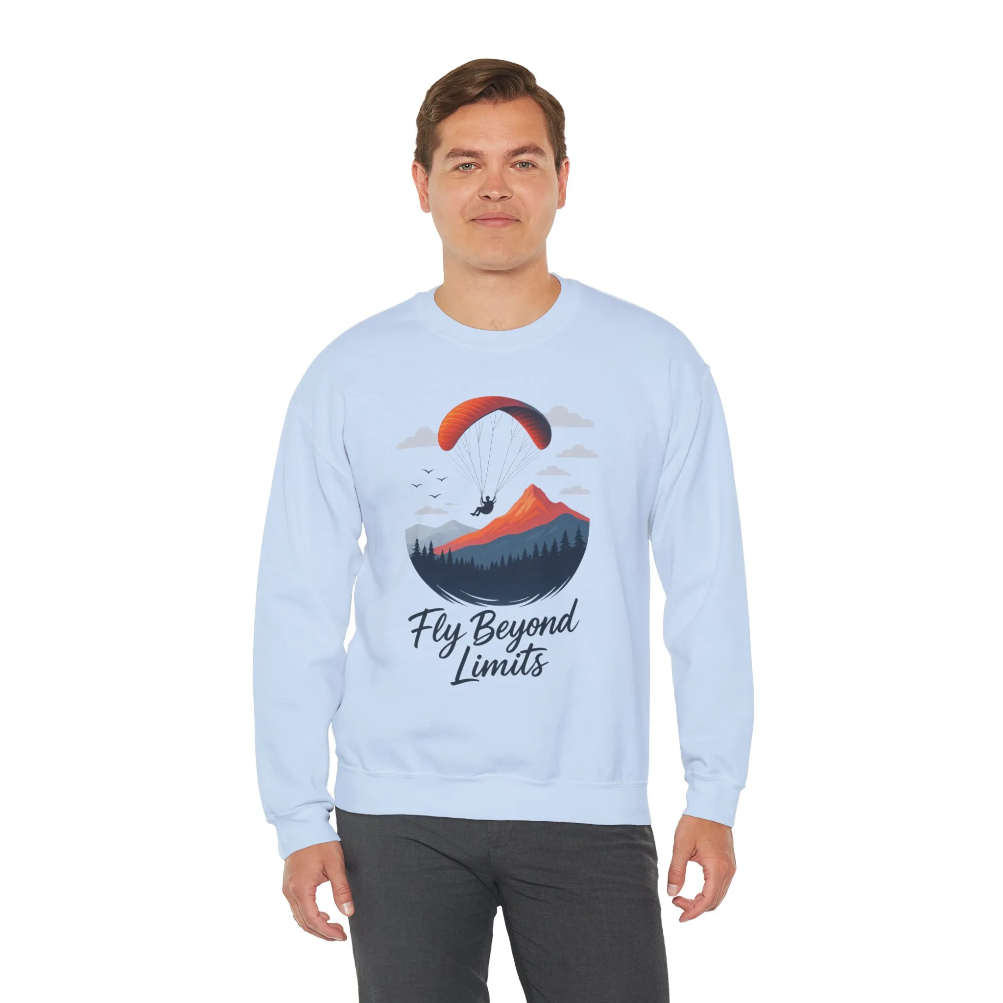 Adventure Inspiration Crewneck Sweatshirt - Fly Beyond Limits, Cozy Outdoor Outfit, Gift for Adventurers, Travel, Motivation Apparel - Image 24