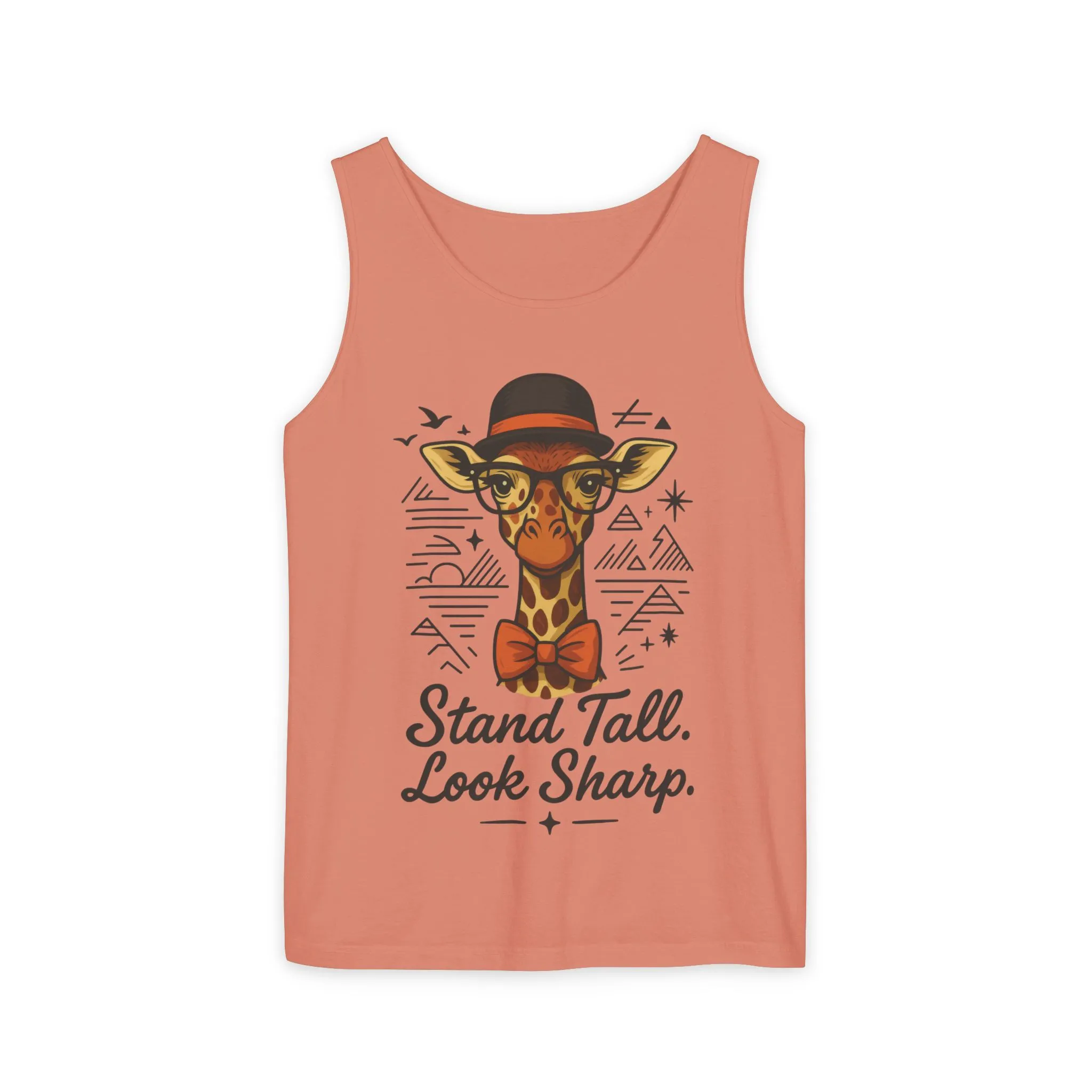 Giraffe Inspirational Tank Top, Stand Tall Look Sharp Shirt, Unisex Summer Apparel, Cute Animal Gift, Zoo Lover's Fashion - Image 4