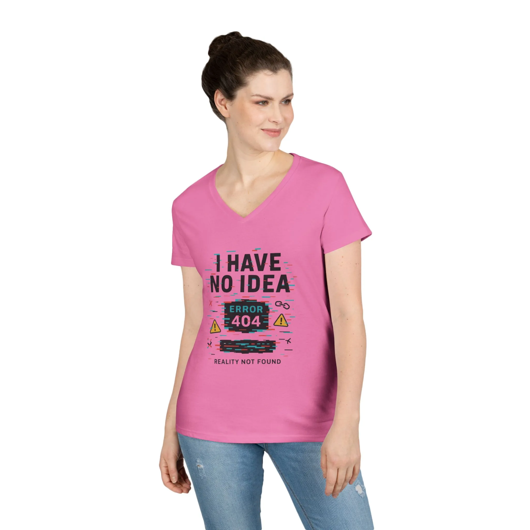 Error 404 V-Neck T-Shirt, Funny Tee, Casual Wear, Gift for Tech Lovers, Geeky Humor Shirt, Unique Birthday Present - Image 33
