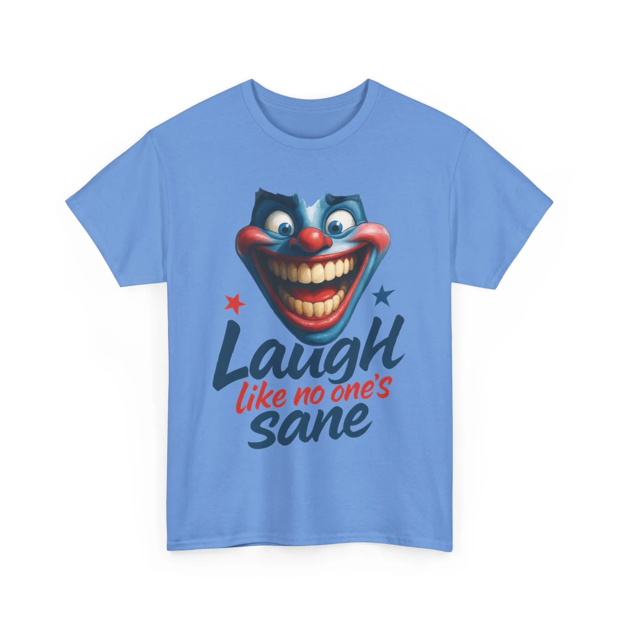 Funny Clown Face Unisex Heavy Cotton Tee, Creepy Clown Face T-Shirt, Humor T-Shirt,Clown Theme Shirt, Funny Horror Graphic Tee - Image 29