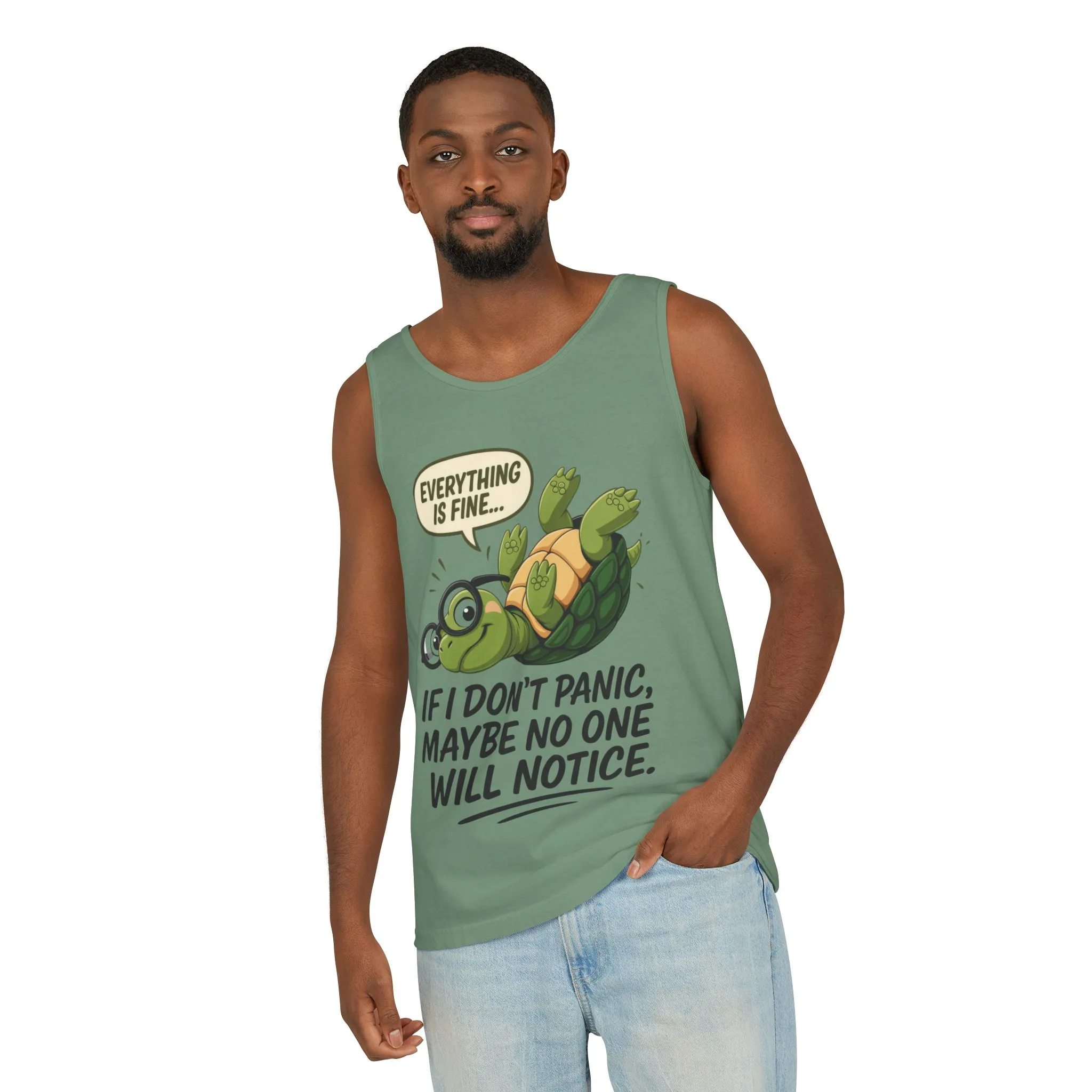 Mens Funny Turtle Graphic Tank Top, Summer Apparel, Gift for Animal Lovers, Beach Day Essentials, Mens Casual Wear, Relaxed Vibes - Image 10