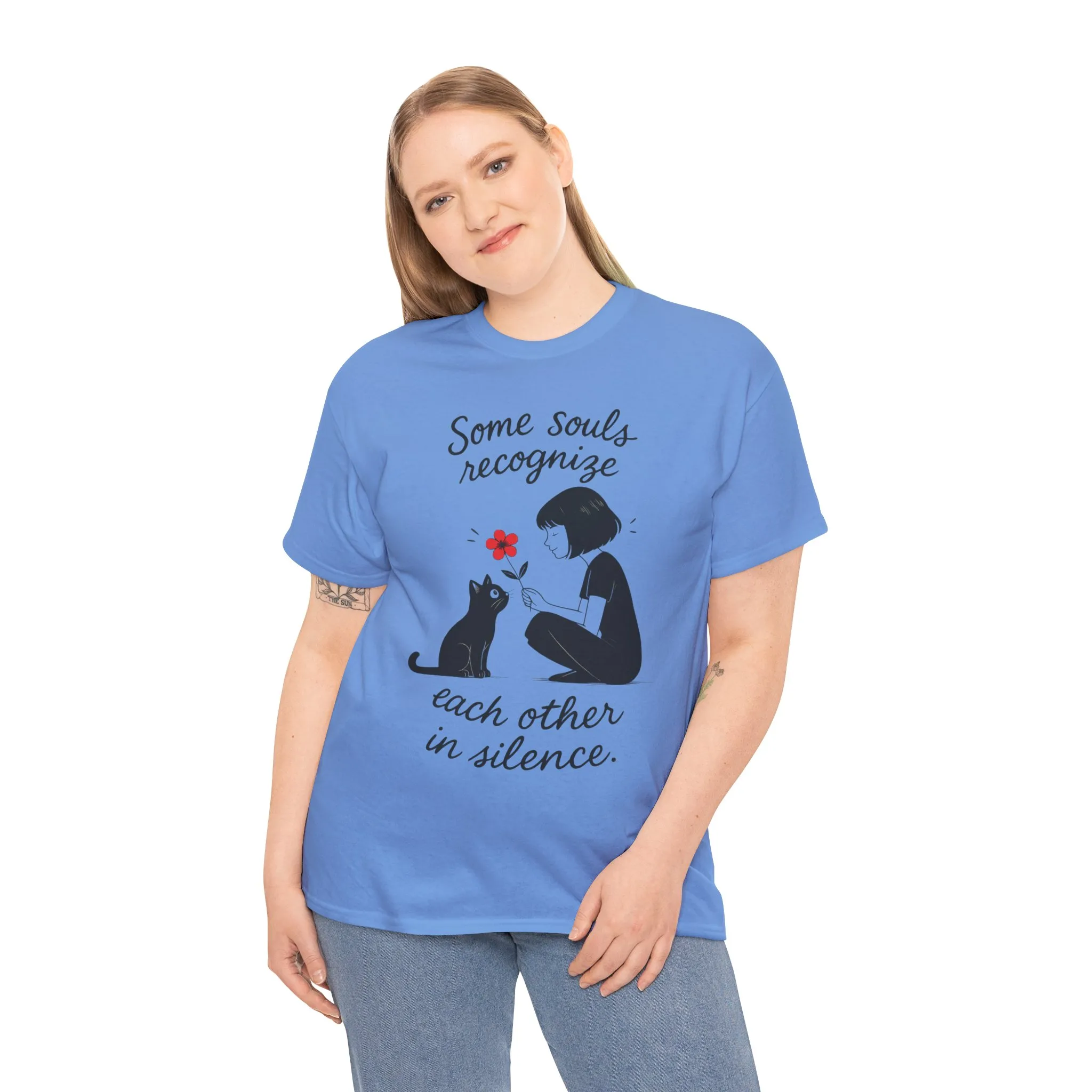 Cat Lover's Heavy Cotton Tee, Cute Cat Shirt, Pet Owner Gift, Animal Lover Apparel, Birthday Gift for Her, Women's Cotton T-Shirt, Cat Lover - Image 27